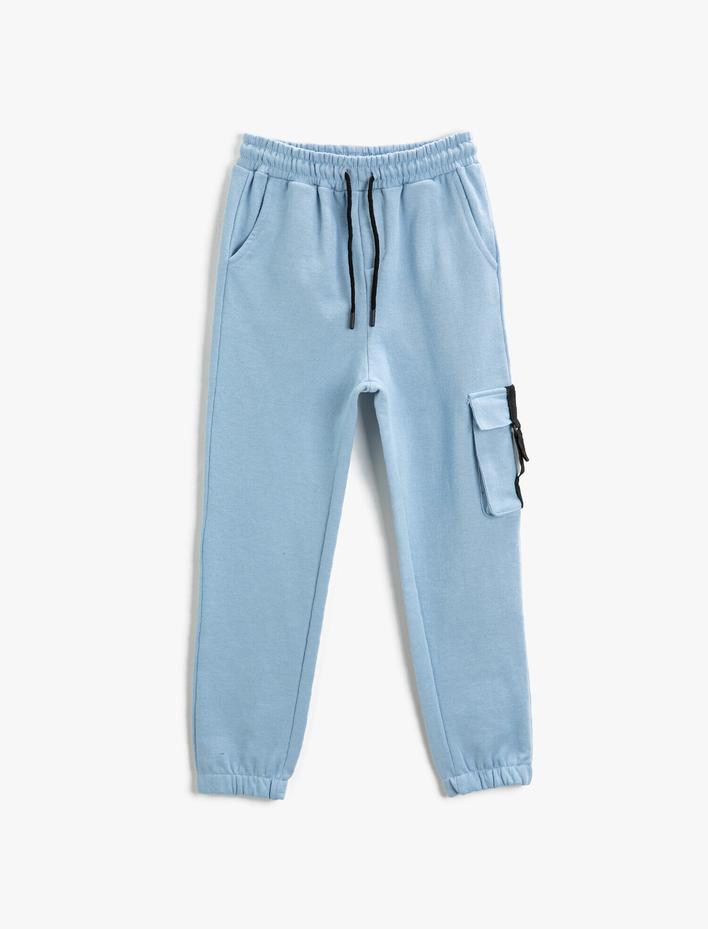Erkek Çocuk Cep Detaylı Jogger Eşofman Altı Beli Bağlamalı
