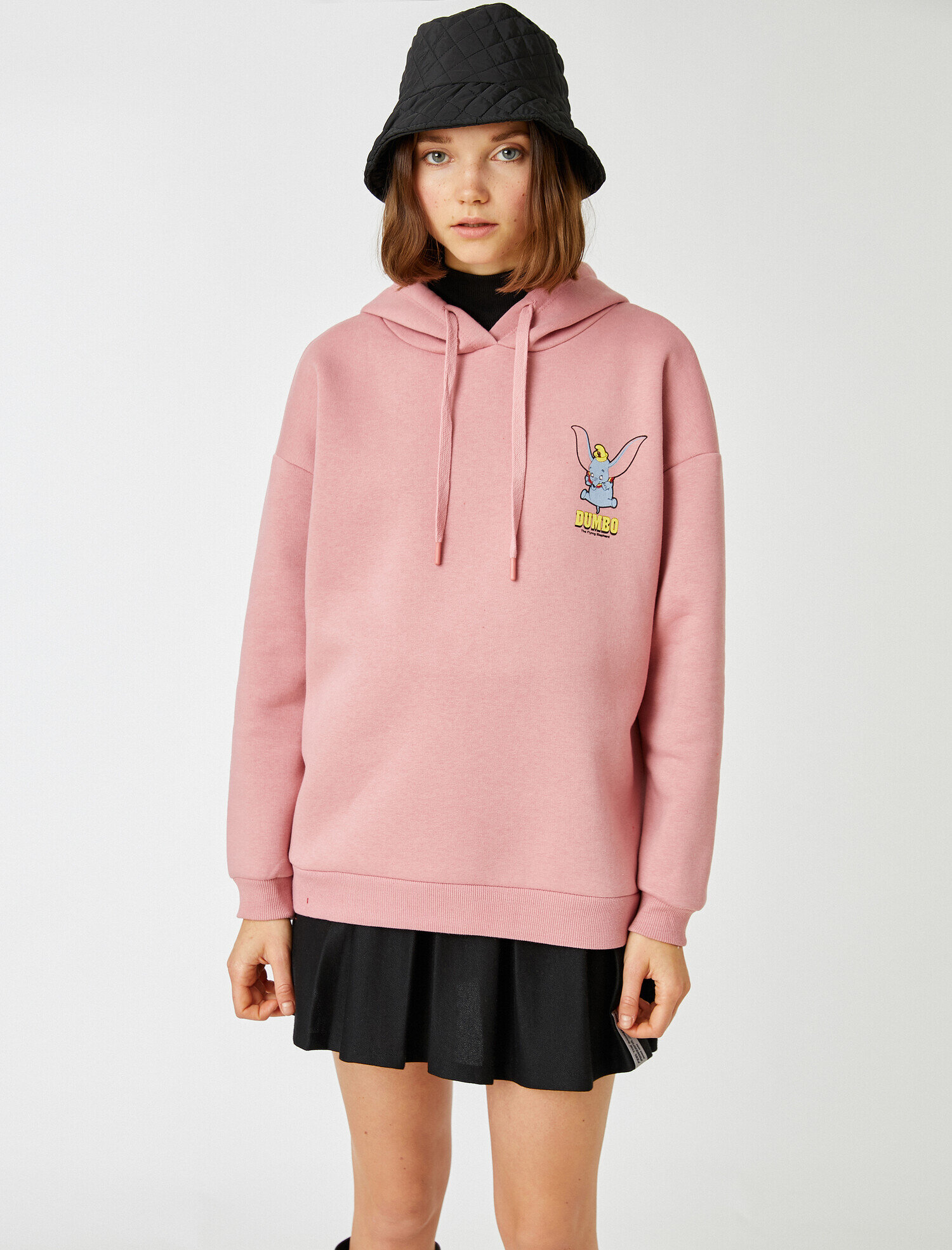 Disney Lisanslı Kapüşonlu Baskılı Sweatshirt