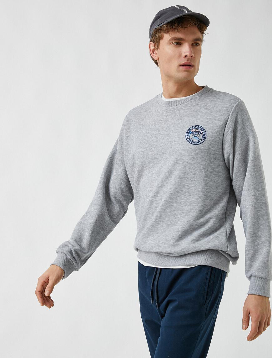   Bisiklet Yaka Sweatshirt