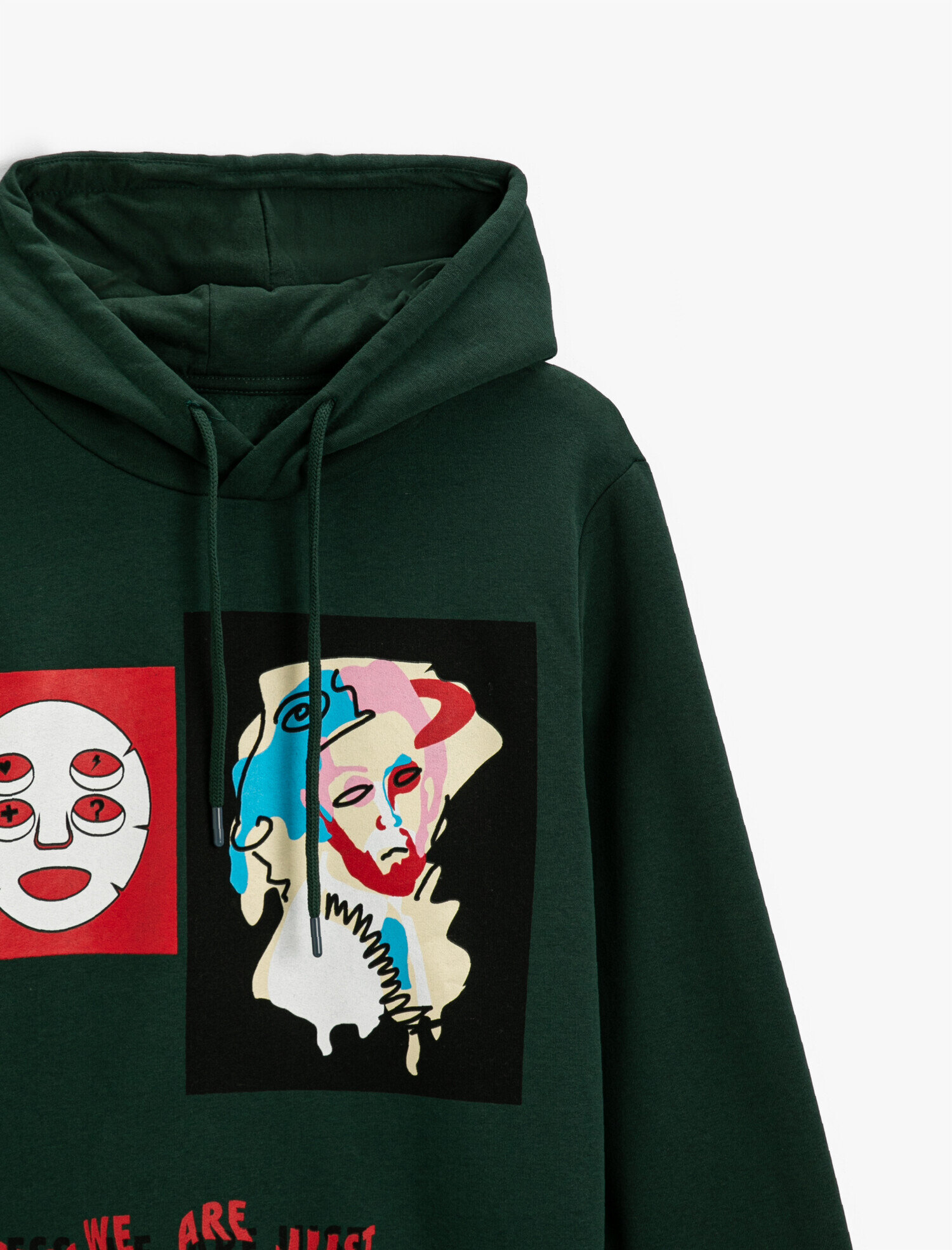   Baskılı Kapüşonlu Sweatshirt