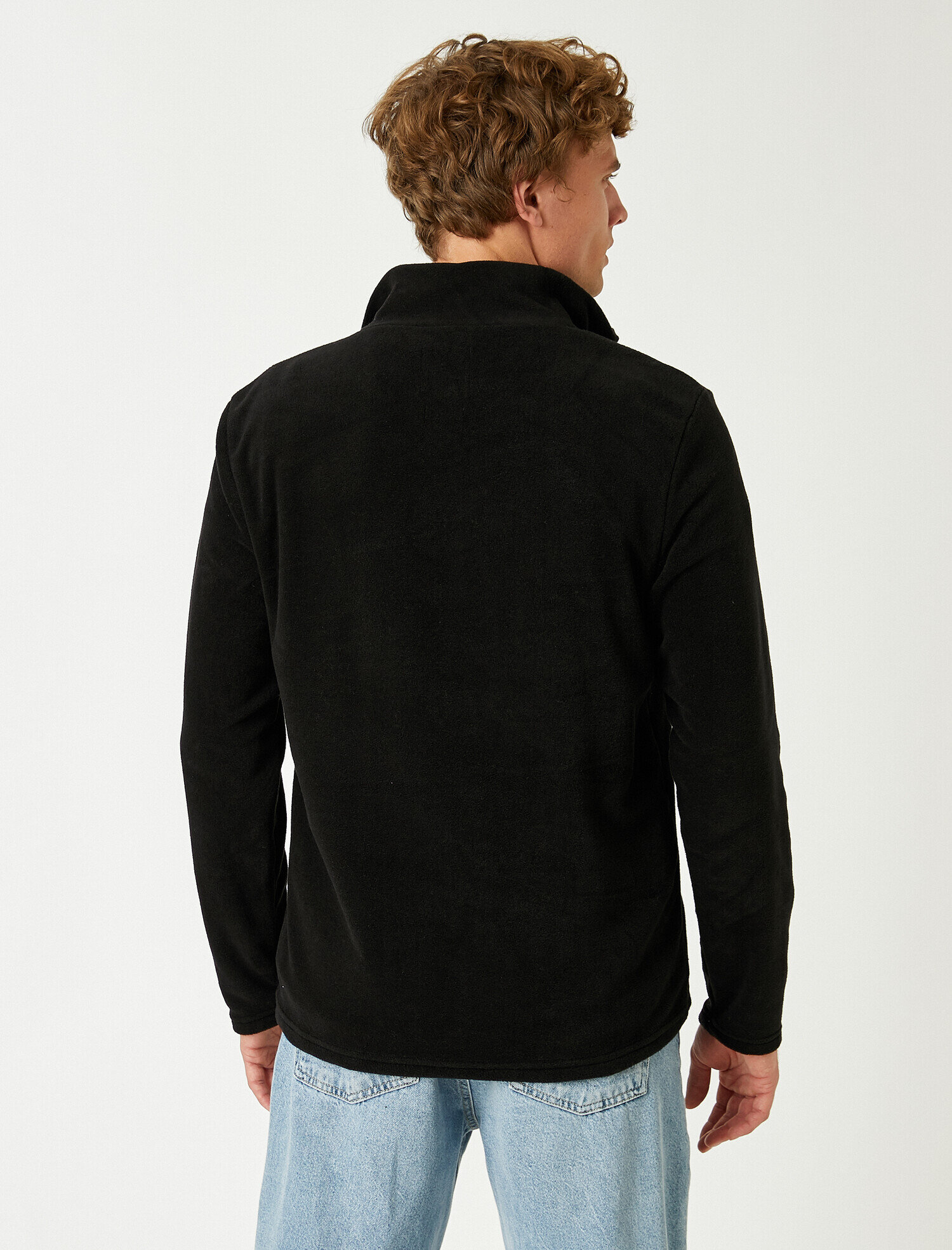 Yarım Fermuarlı Polar Sweatshirt