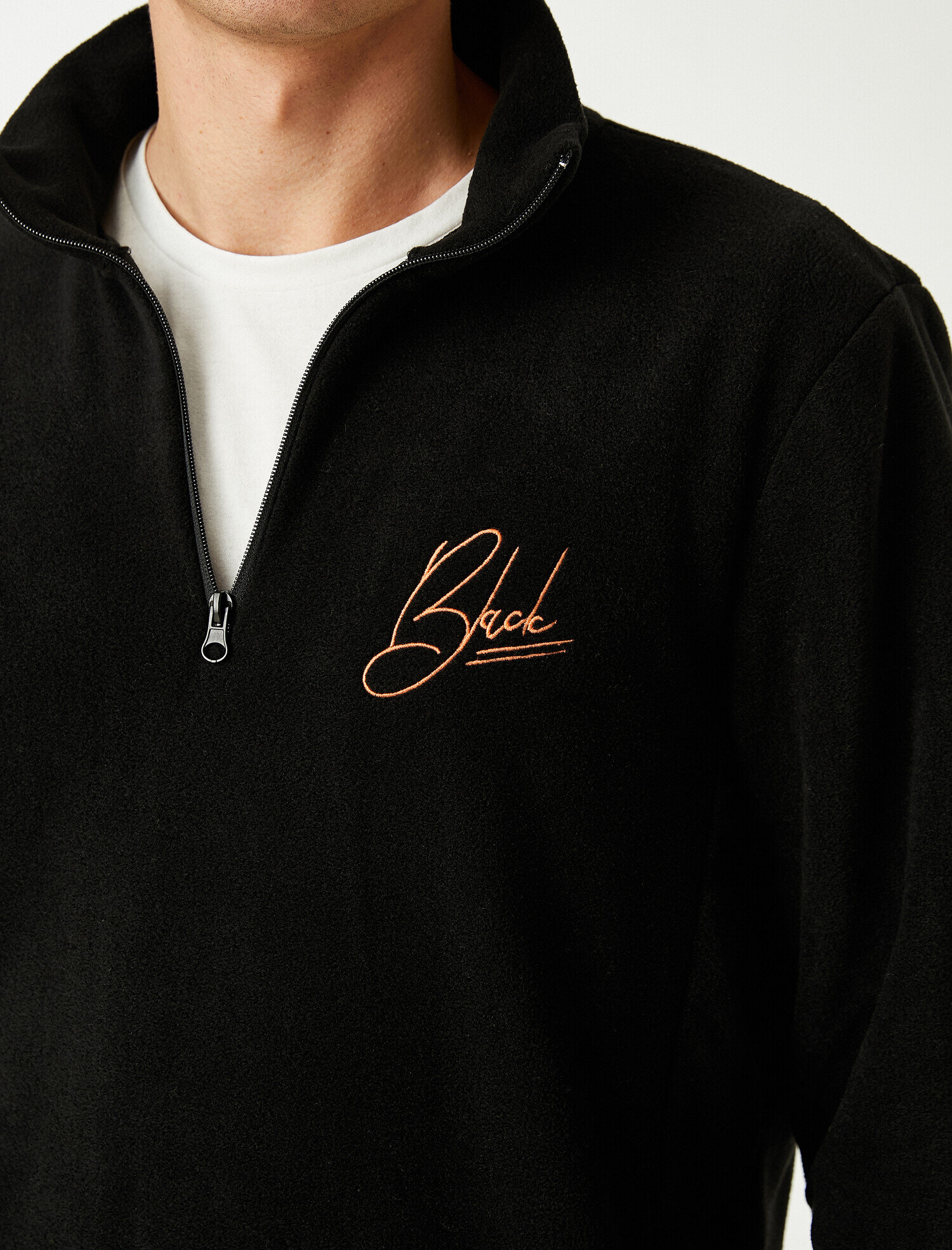 Yarım Fermuarlı Polar Sweatshirt