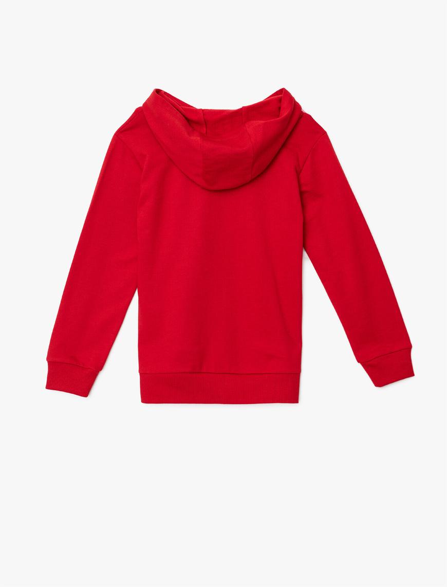  Erkek Çocuk Spider Man Baskılı Kapüşonlu Sweatshirt Lisanslı