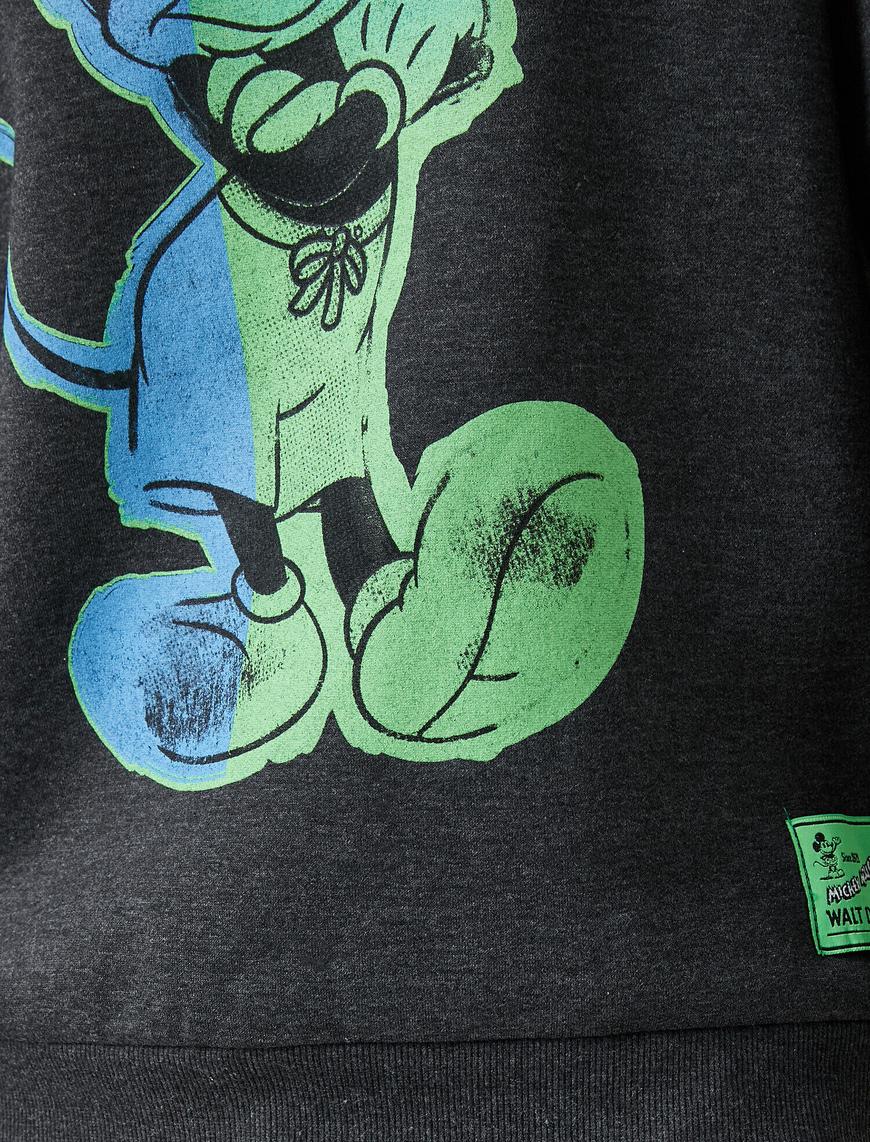   Mickey Mouse Kapüşonlu Sweatshirt Lisanslı Baskılı