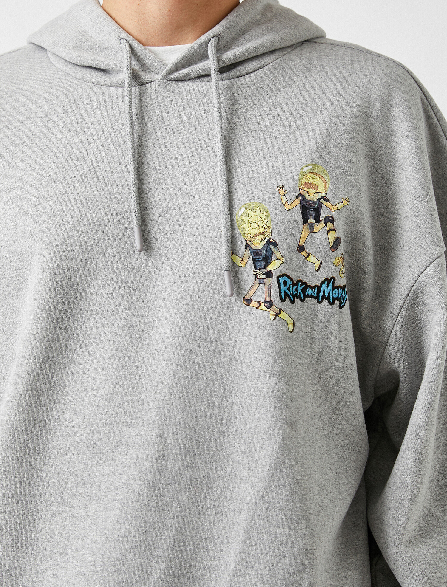   Rick and Morty Oversize Kapşonlu Sweatshirt Lisanslı Baskılı