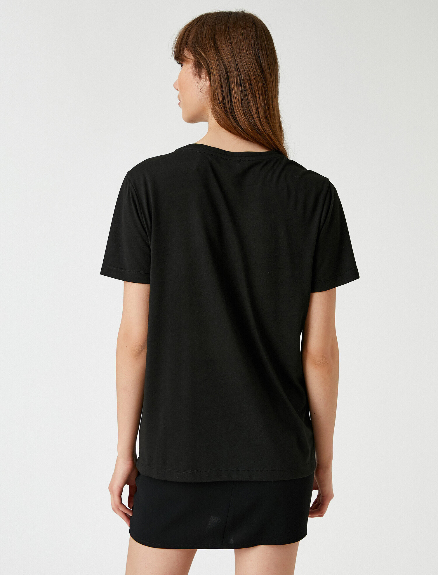   Baskılı Bisiklet Yaka Tişört