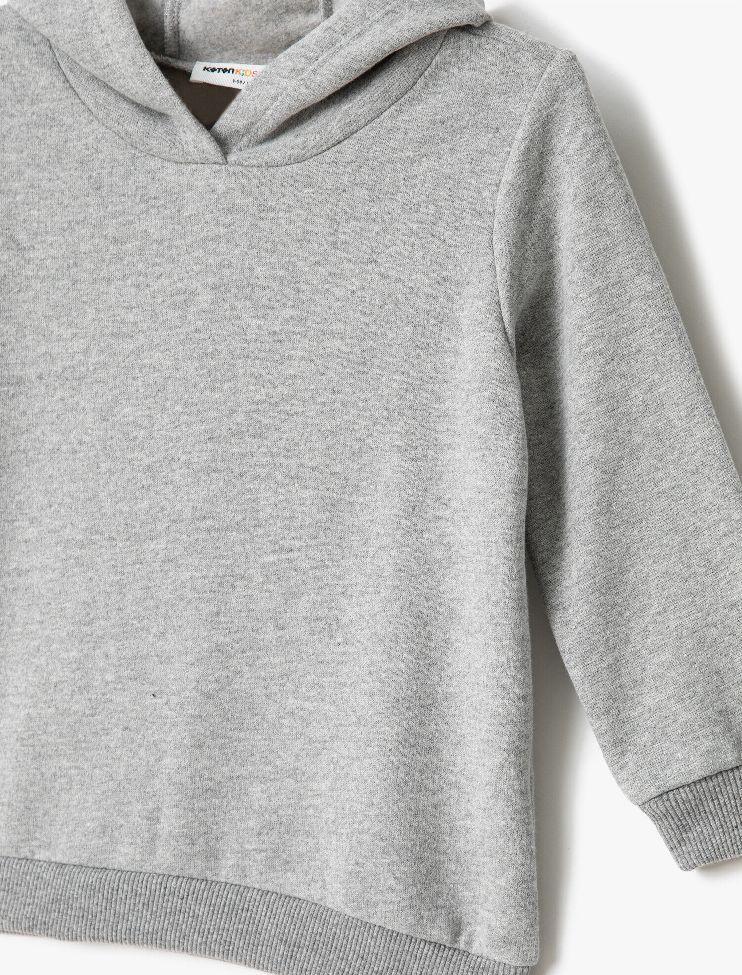  Erkek Çocuk Basic Kapüşonlu Sweatshirt Uzun Kollu