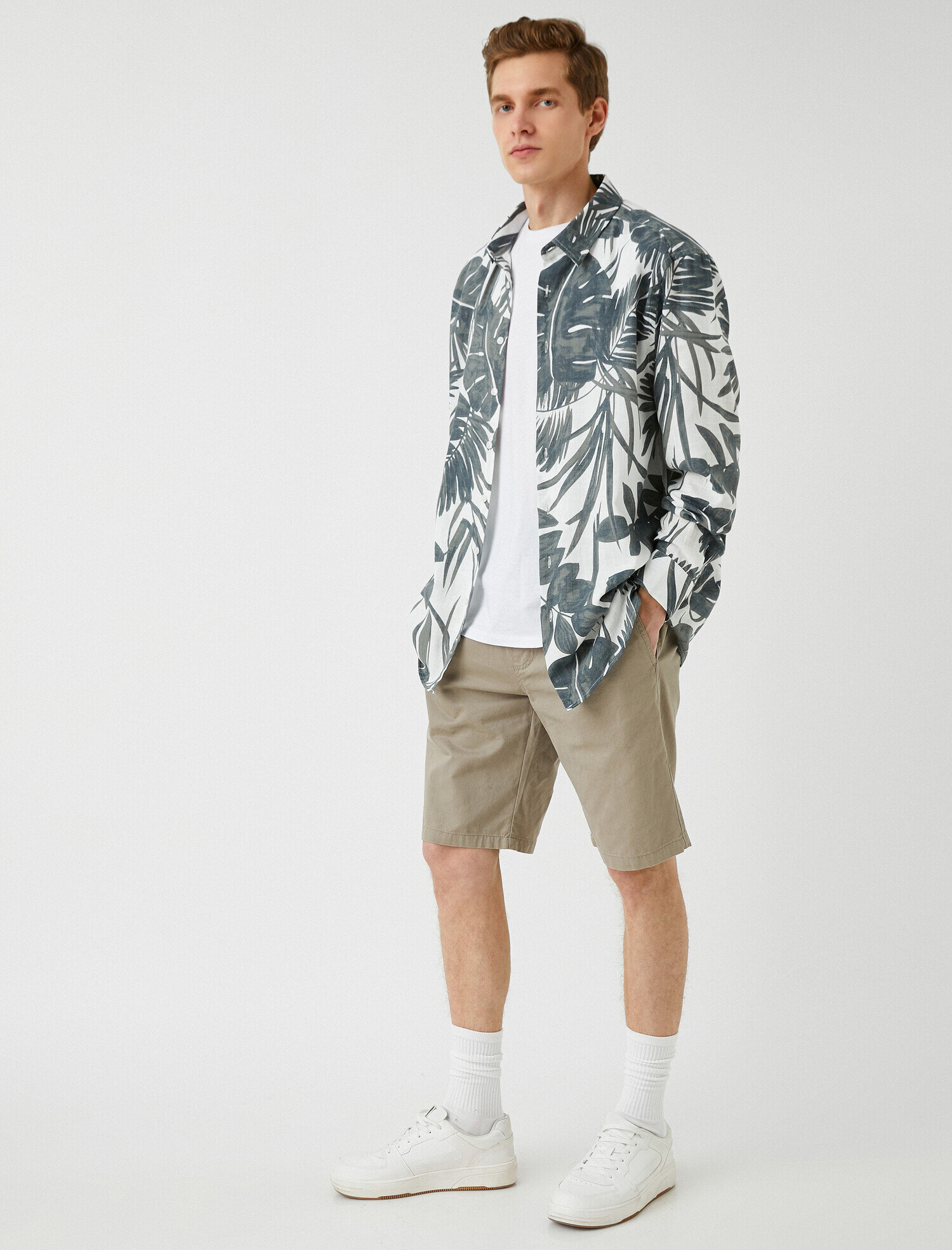   Yaprak Desenli Gömlek