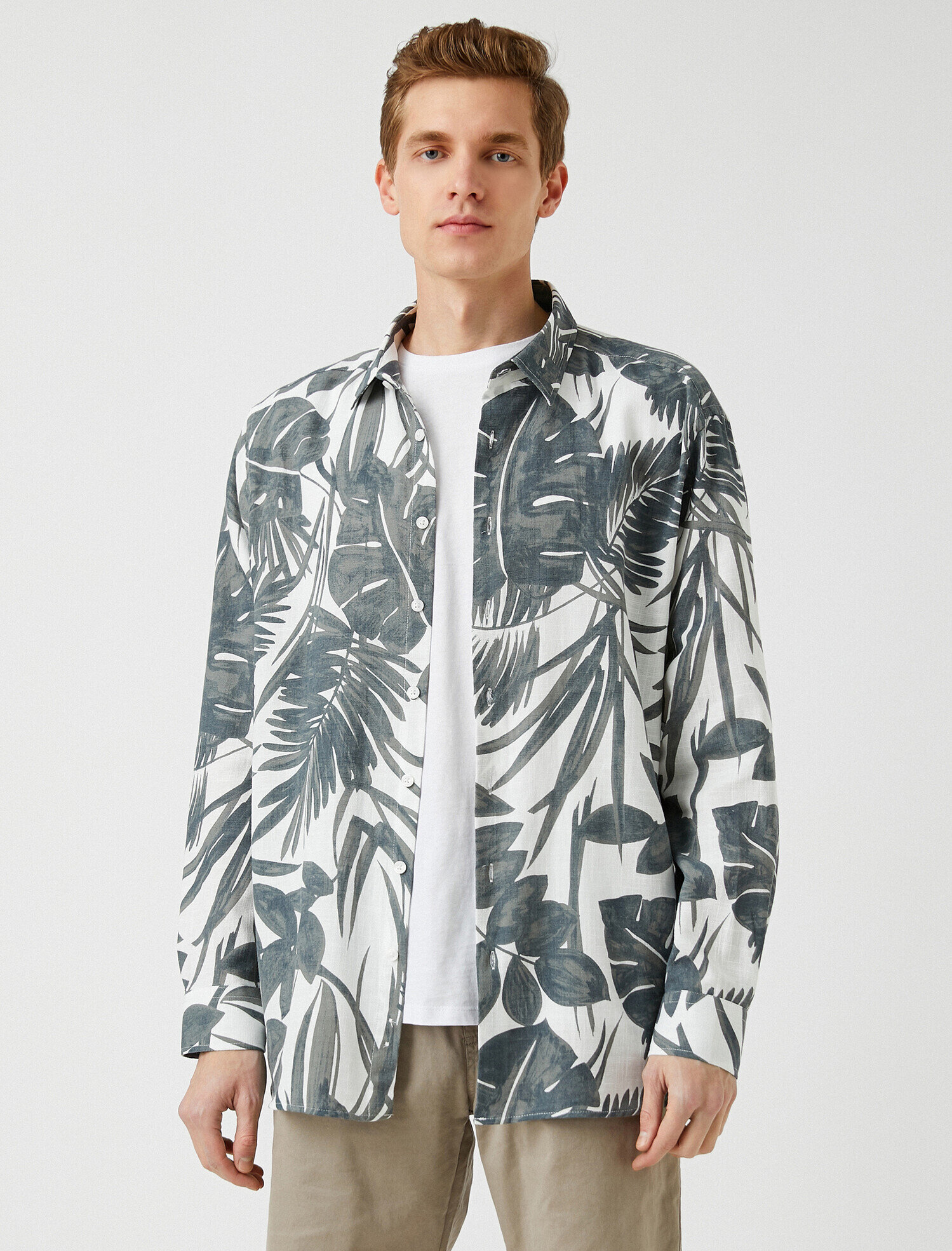   Yaprak Desenli Gömlek