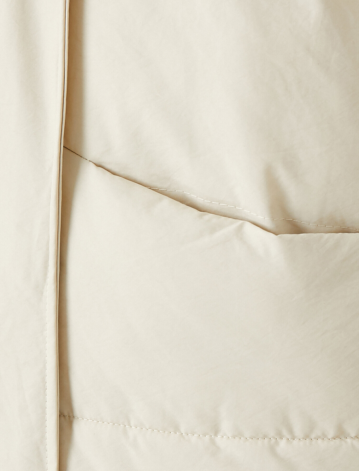   Suni Kürklü Kapitone Uzun Anorak Mont