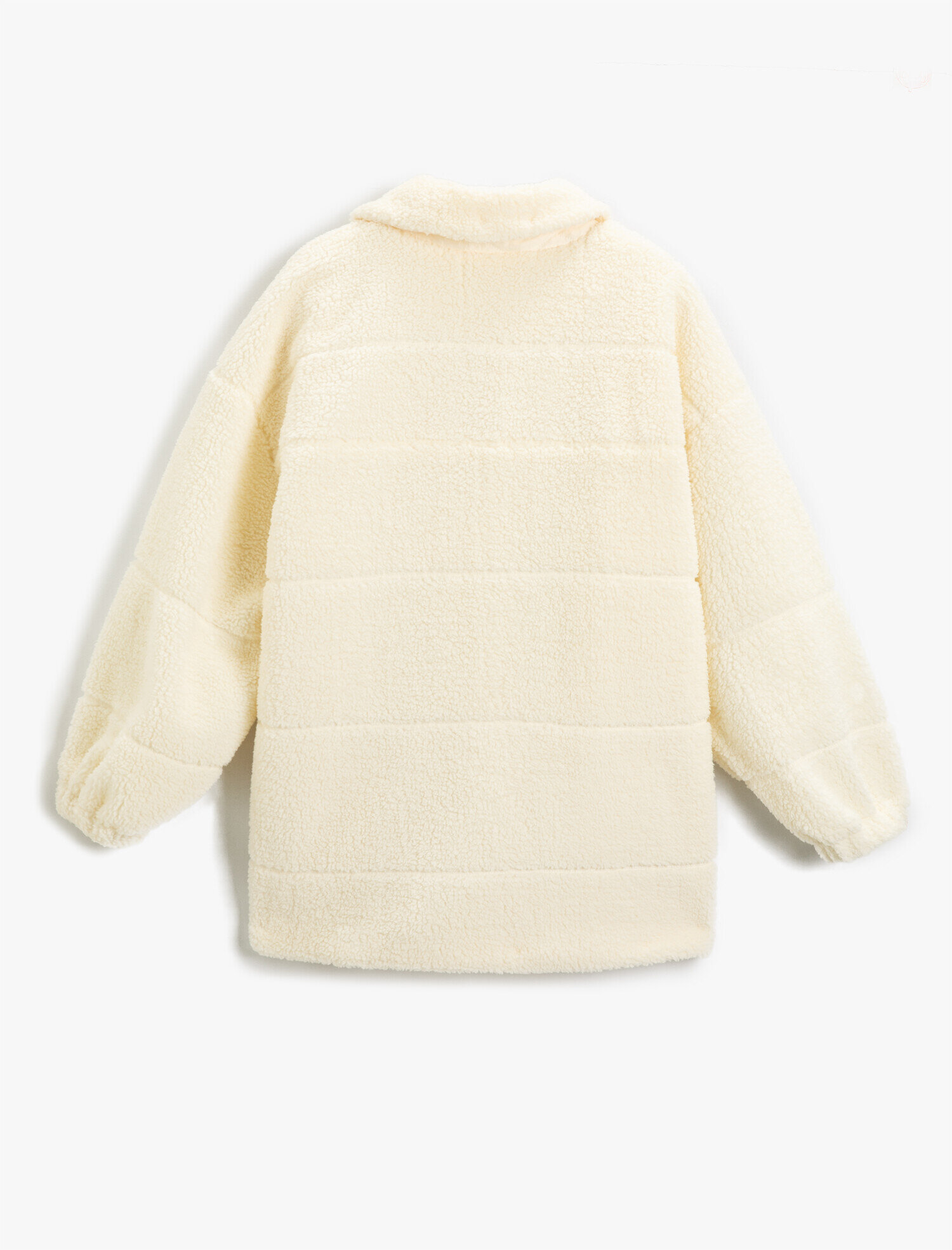   Düğmeli Peluş Mont