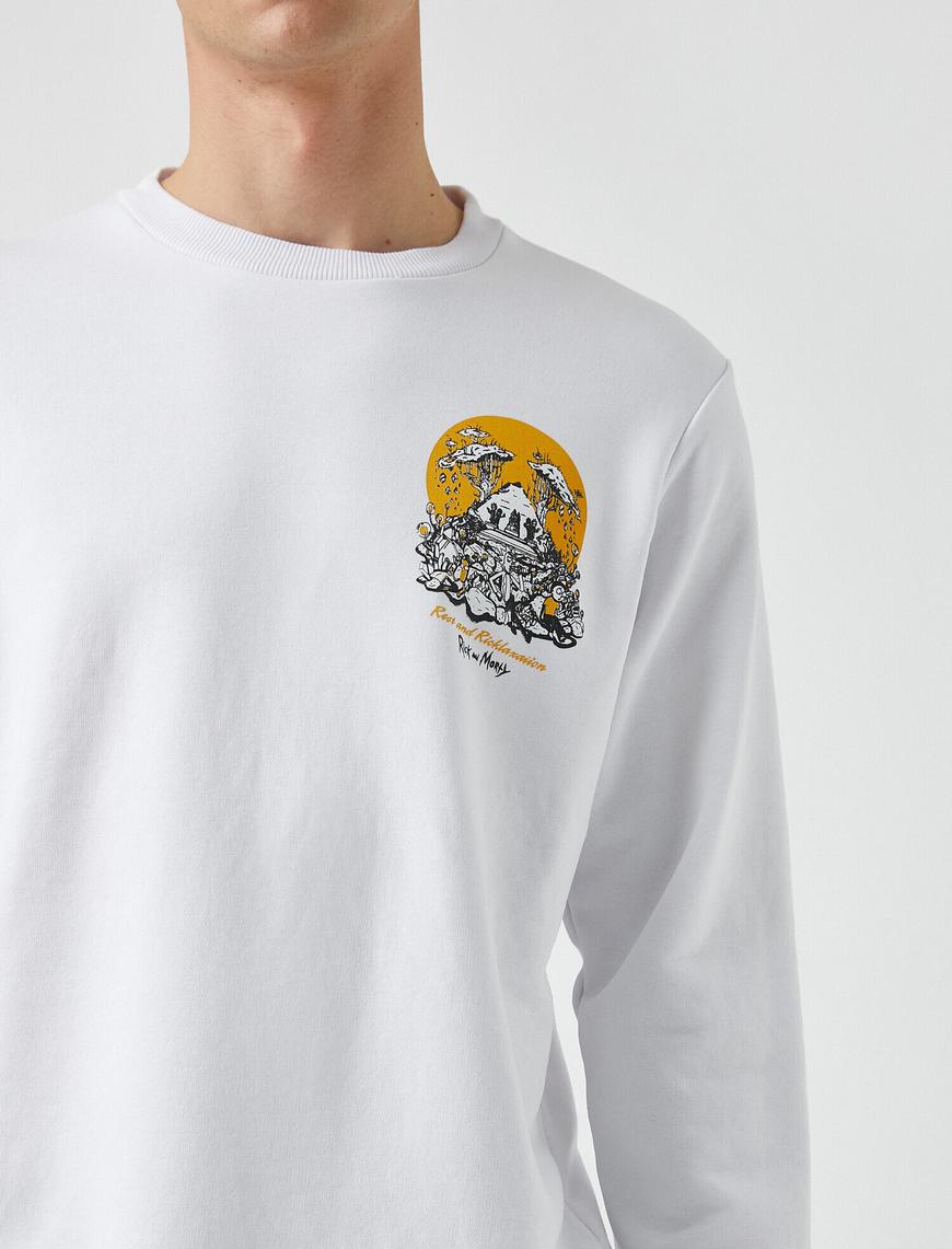   Rick and Morty Sweatshirt Lisanslı Baskılı