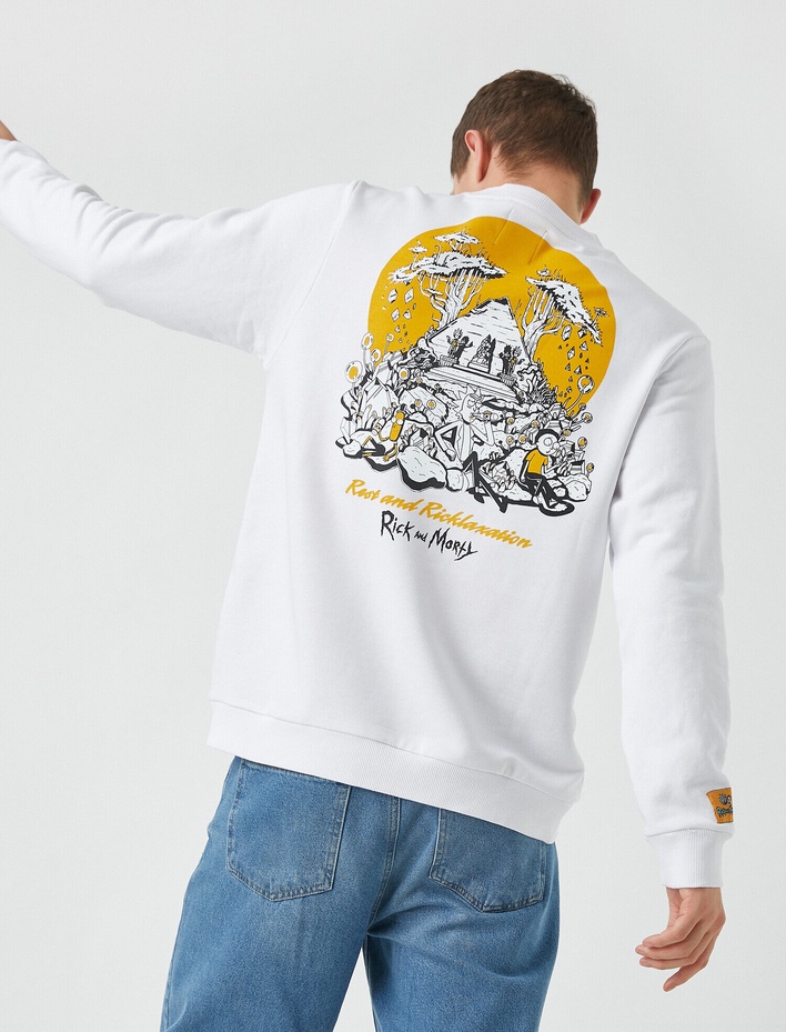  Rick and Morty Sweatshirt Lisanslı Baskılı