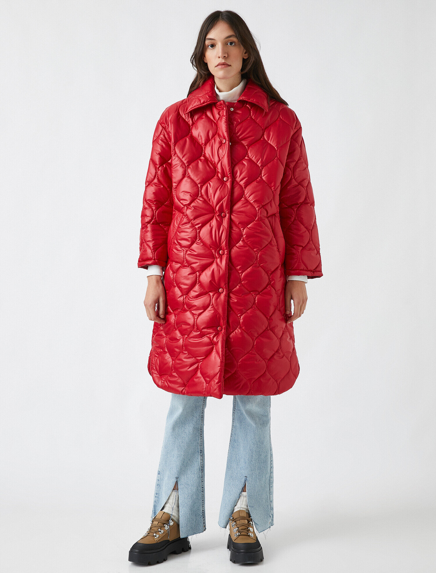   Kapitone Şişme Mont Cepli