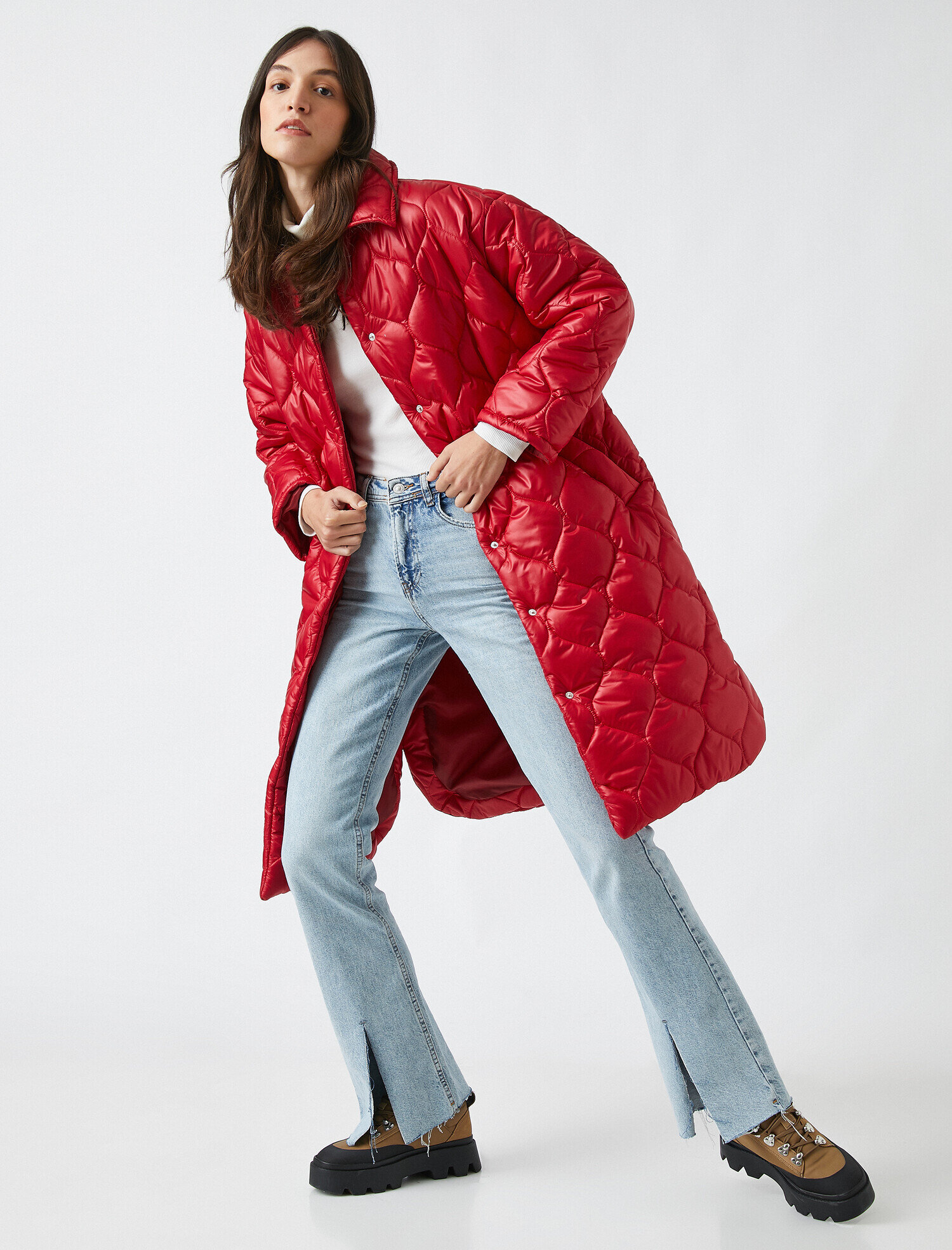   Kapitone Şişme Mont Cepli