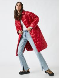 Kapitone Şişme Mont Cepli