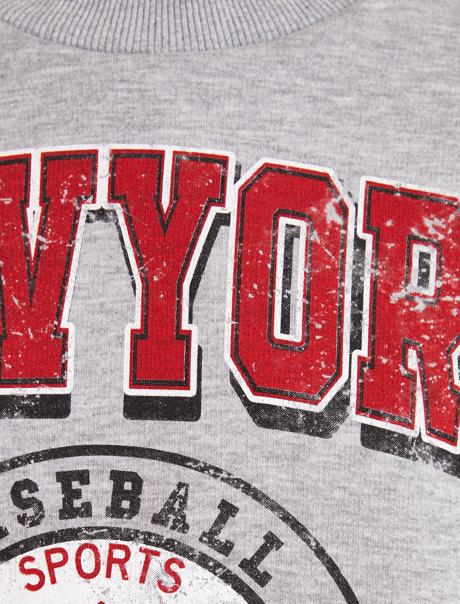 Bisiklet Yaka Baskılı Sweatshirt