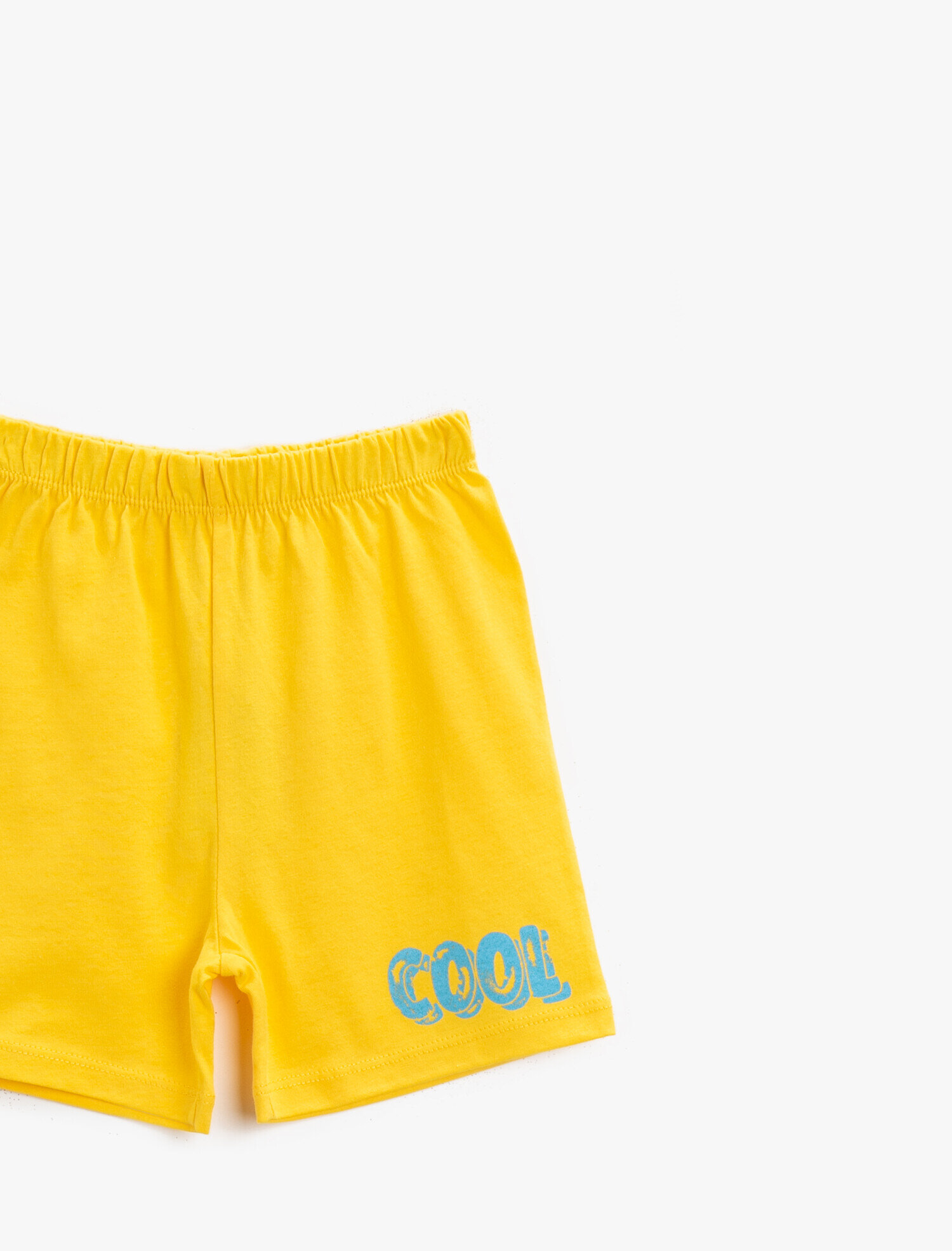  Erkek Bebek Yazı Baskılı Şort Pamuklu