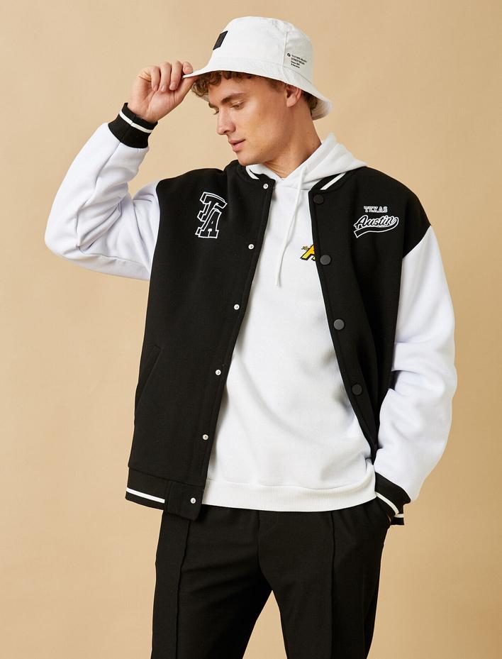  Kolej Bomber Sweatshirt Ceket