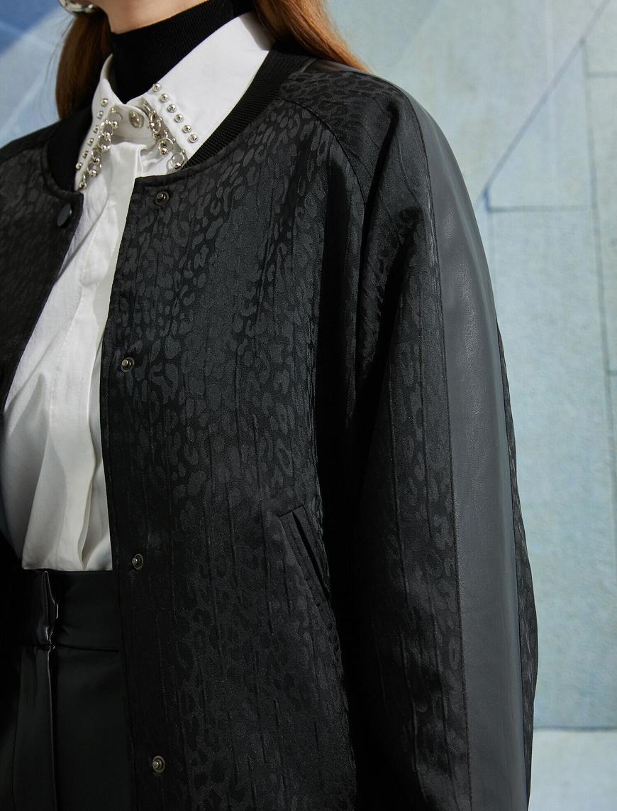   Oversize Çıtçıtlı Bomber Ceket