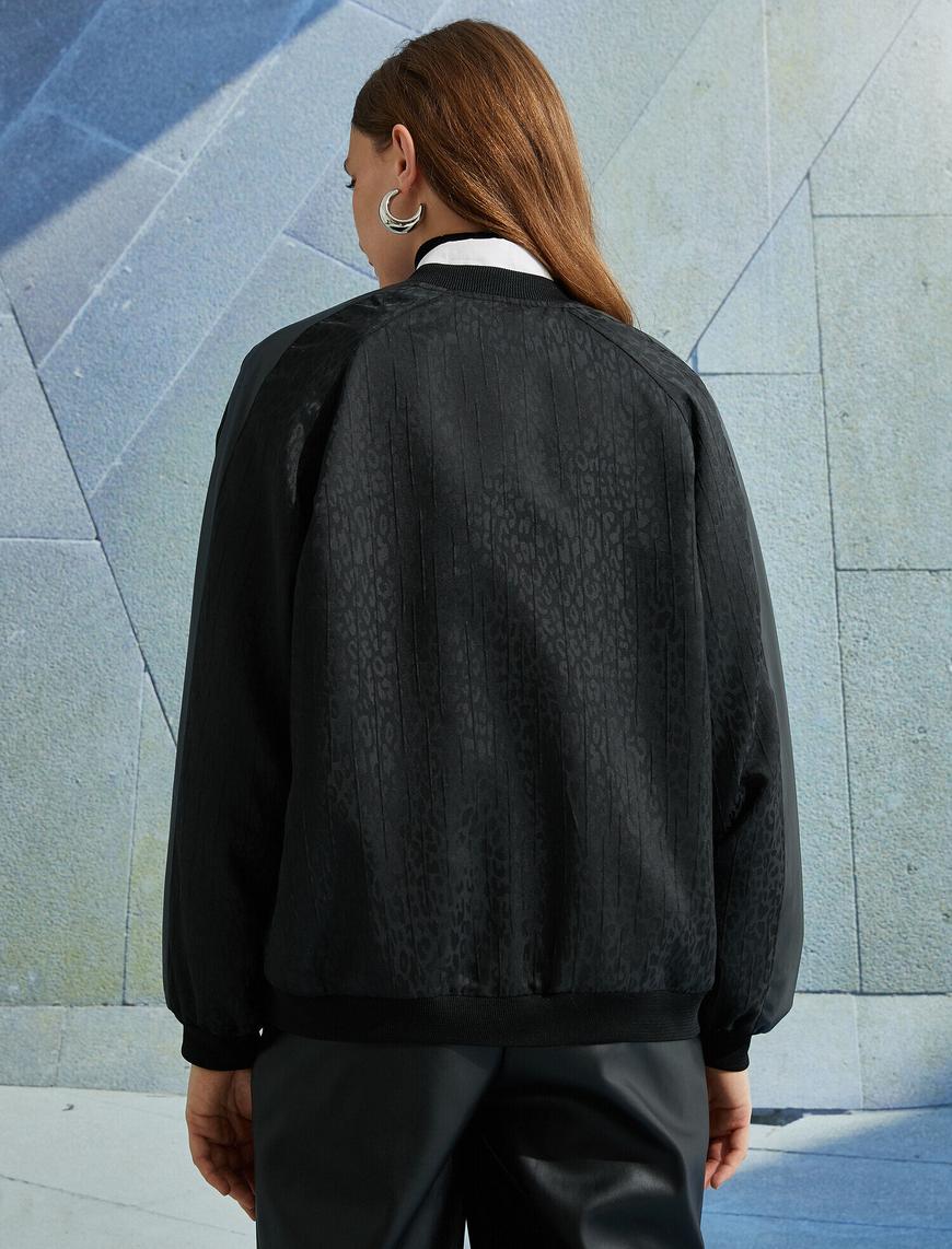   Oversize Çıtçıtlı Bomber Ceket