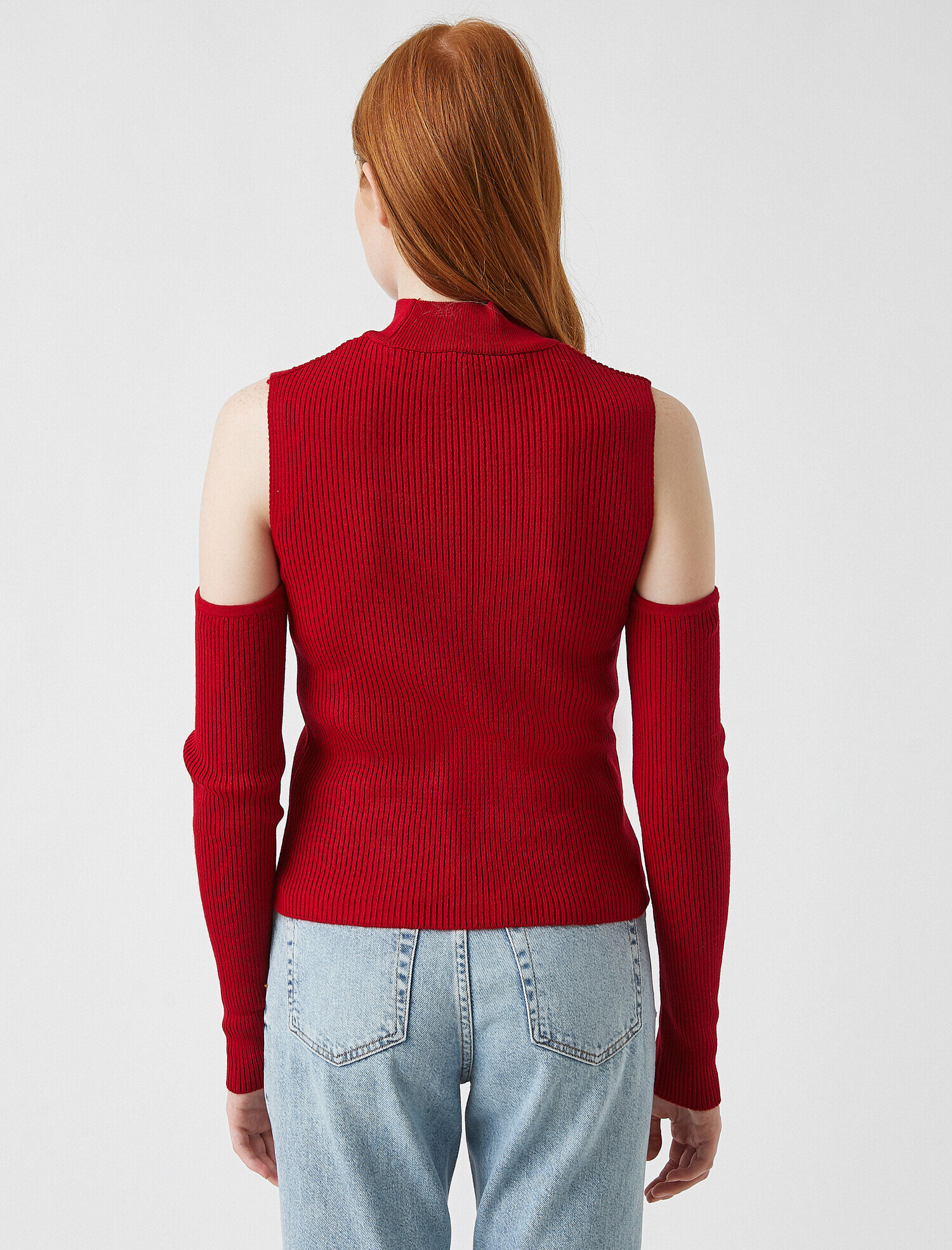   Omuz Dekolteli Uzun Kollu Triko Kazak