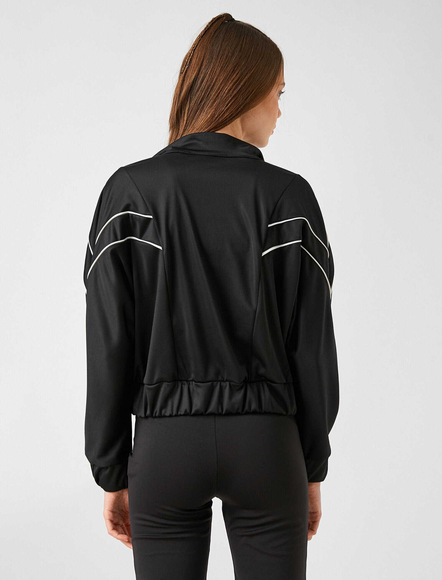   Fermuarlı Crop Sweatshirt