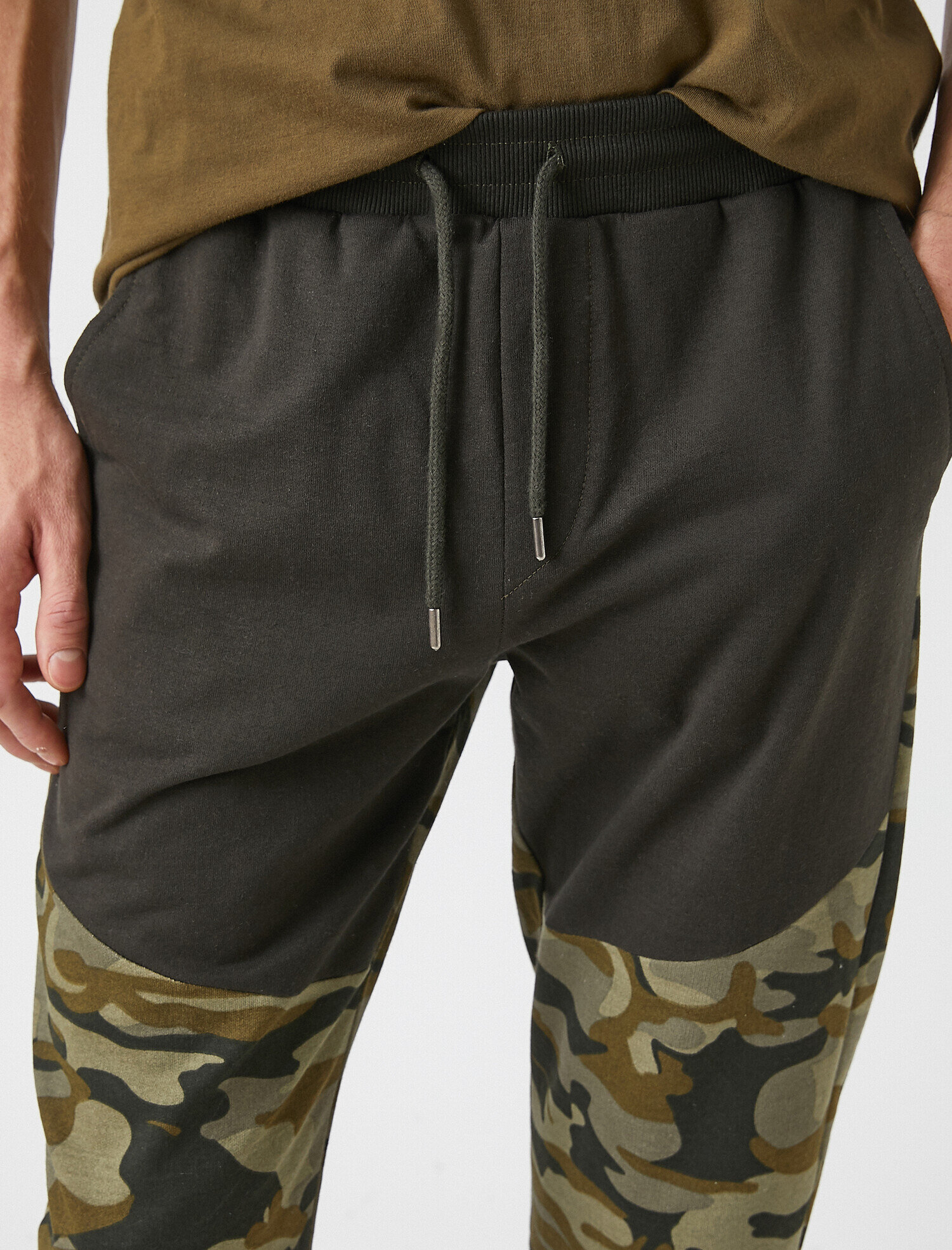   Slim Fit Kamuflaj Desenli Eşofman Altı