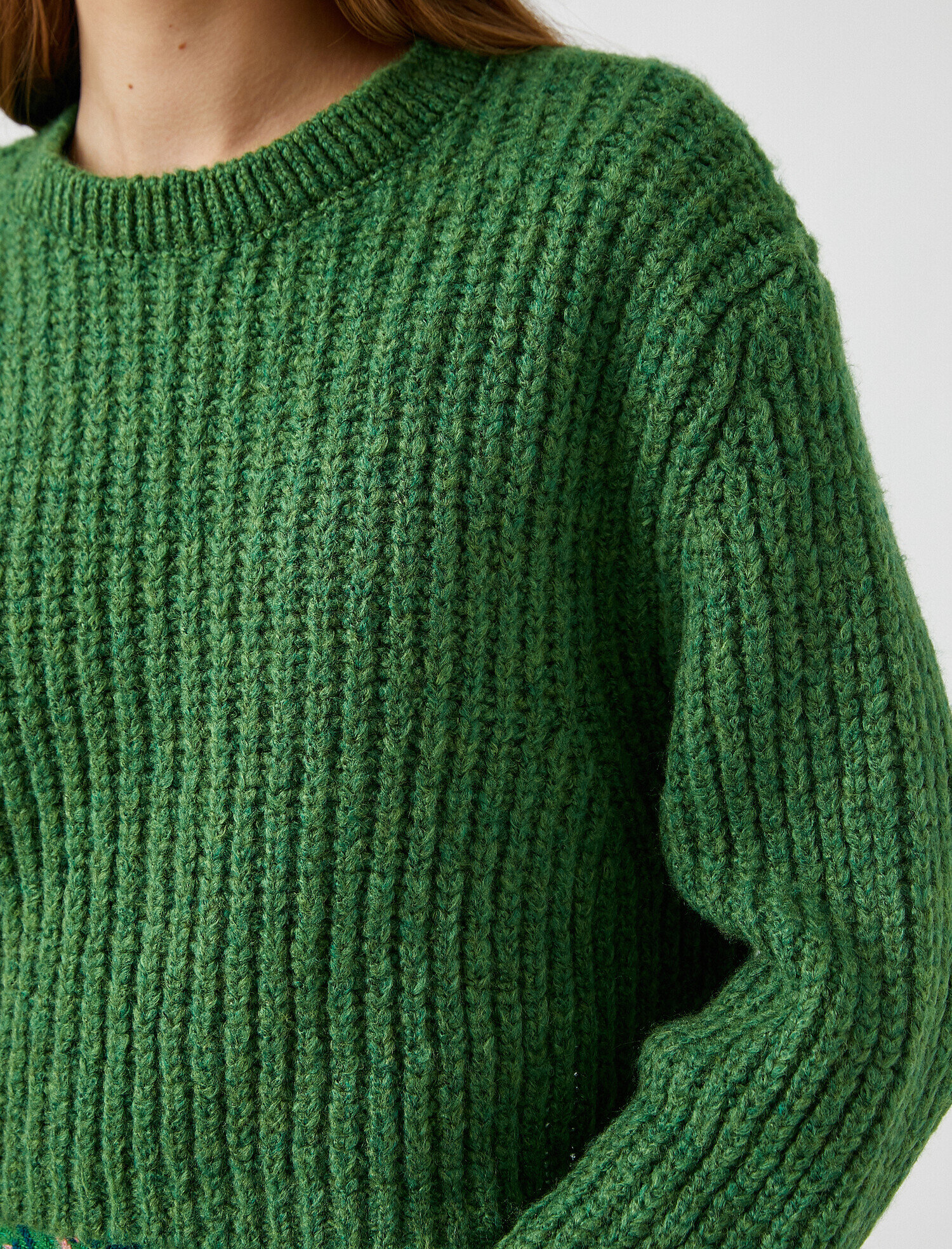   Bisiklet Yaka Uzun Kollu Triko Kazak