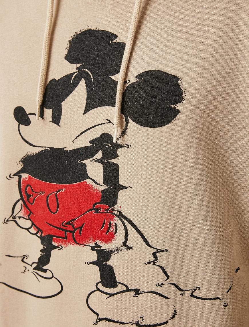   Mickey Mouse Kapüşonlu Sweatshirt Lisanslı Baskılı
