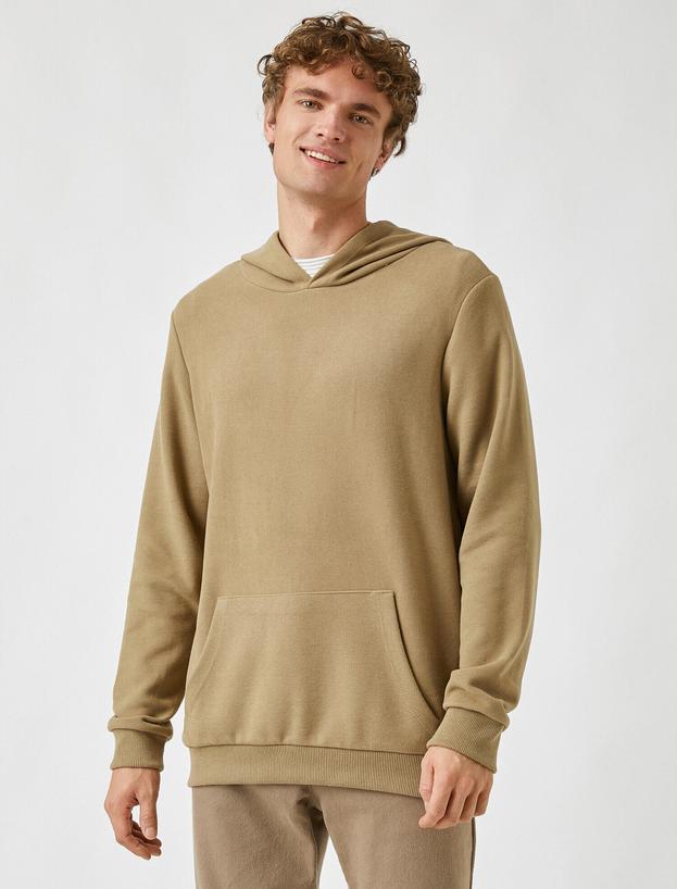   Oversize Basic Kapüşonlu Sweatshirt