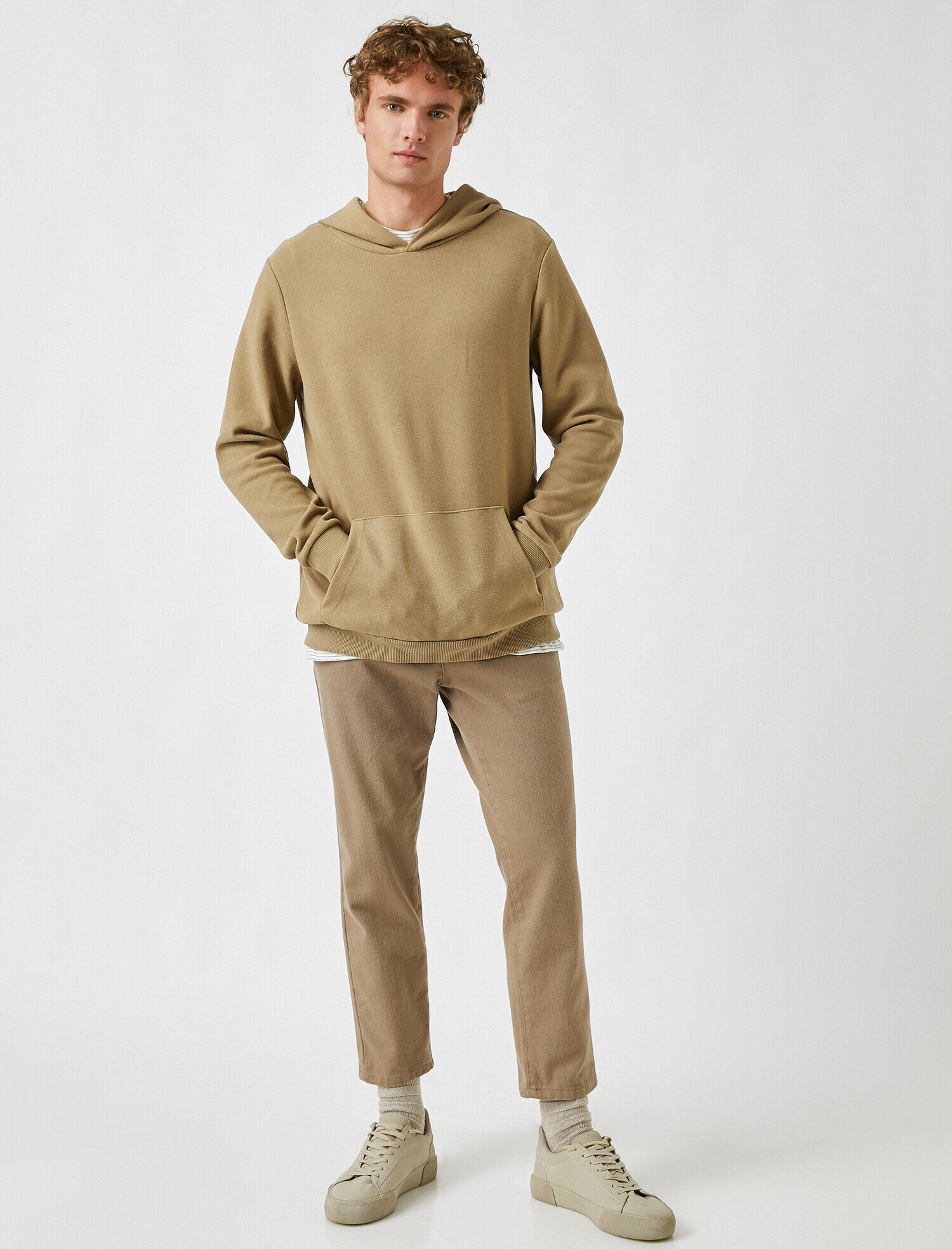   Oversize Basic Kapüşonlu Sweatshirt