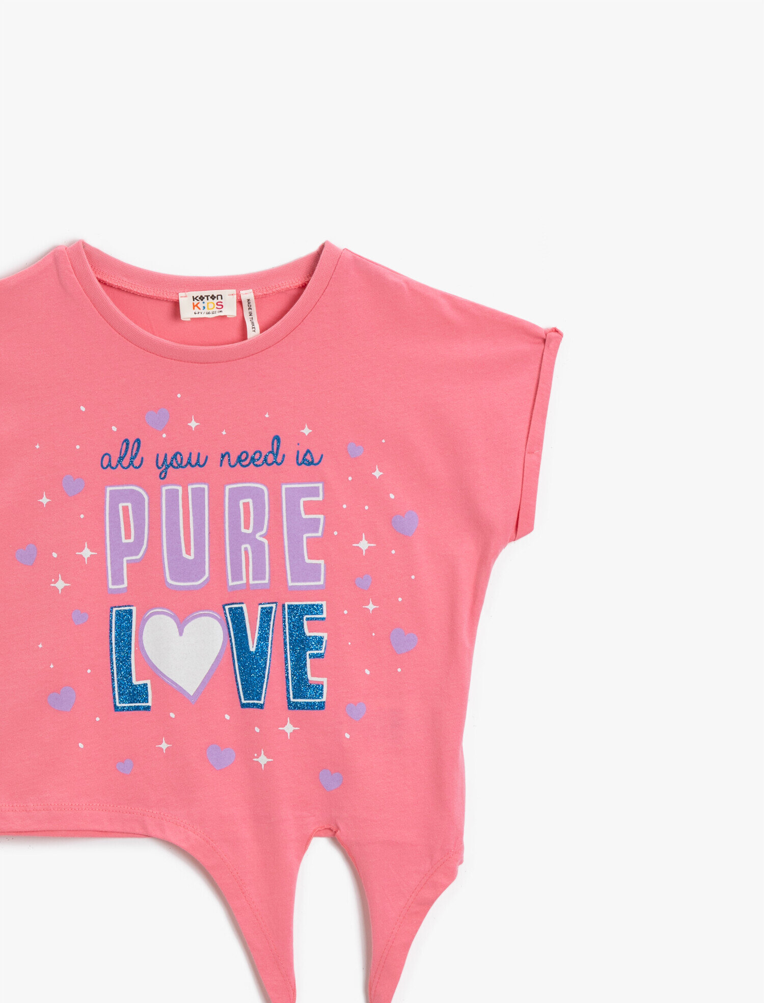  Kız Çocuk Karanlıkta Parlayan Tişört Bisiklet Yaka Kısa Kollu Pamuklu