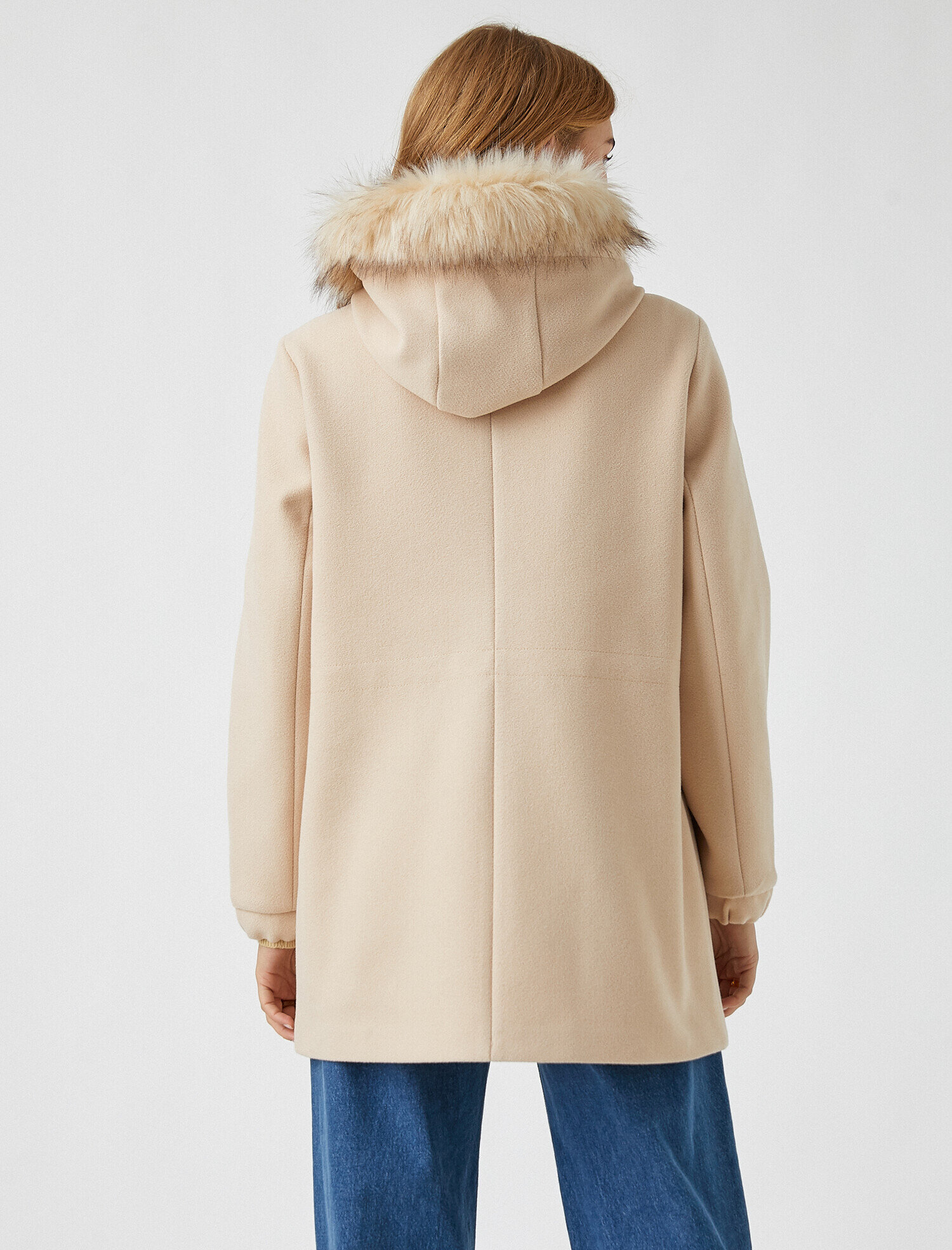   Kürklü Kapüşonlu Kaban