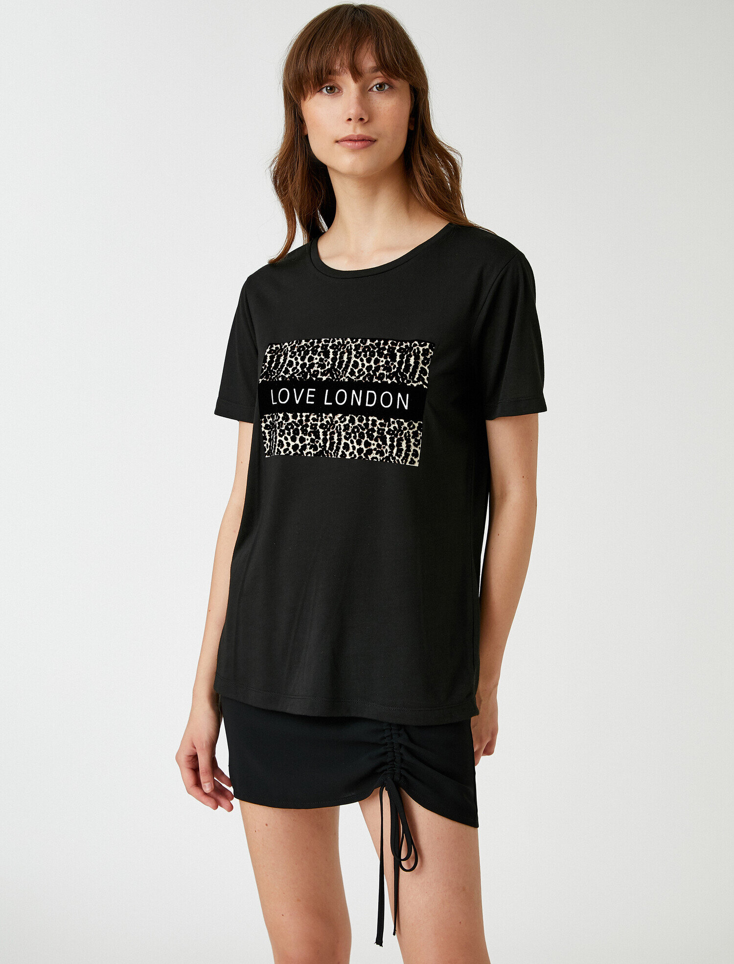   Baskılı Bisiklet Yaka Tişört