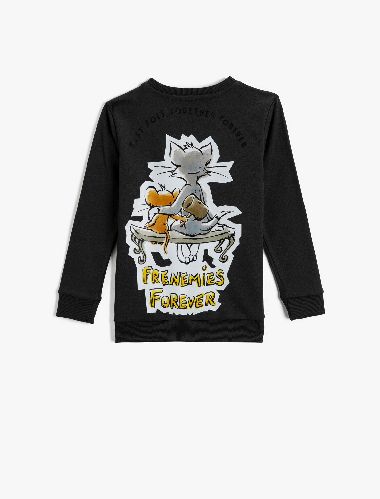 Erkek Çocuk Tom ve Jerry Lisanslı Baskılı Sweatshirt Pamuklu