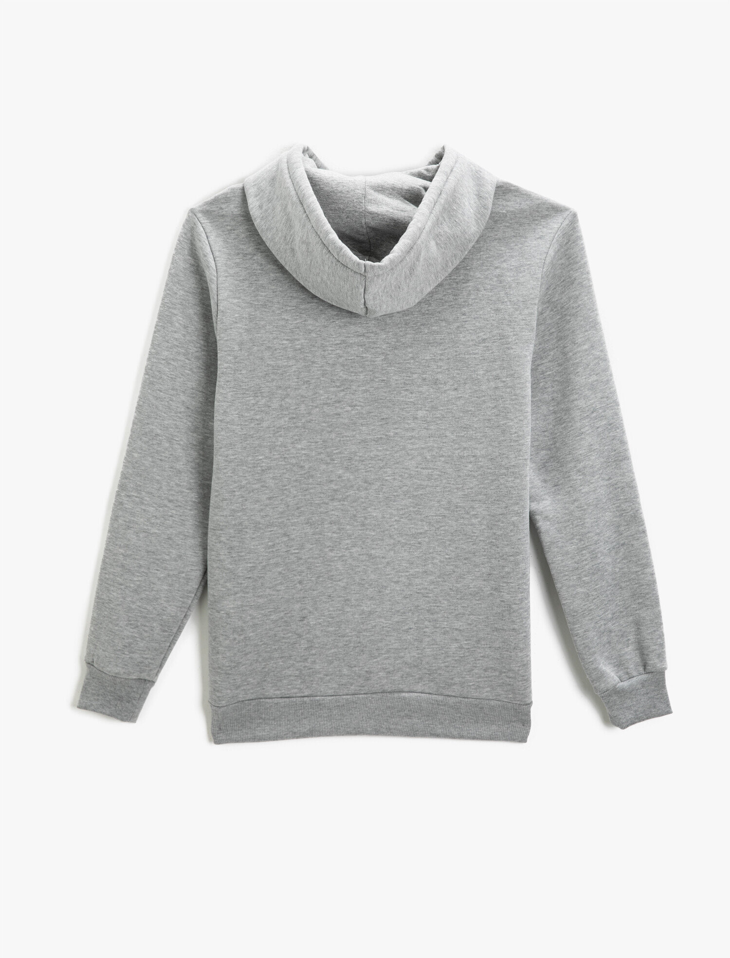 Basic Kapşonlu Sweatshirt Şardonlu