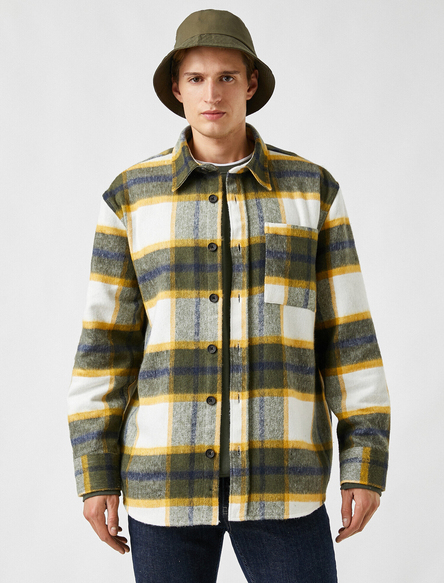   Oduncu Gömleği Uzun Kollu Klasik Yaka Cep Detaylı