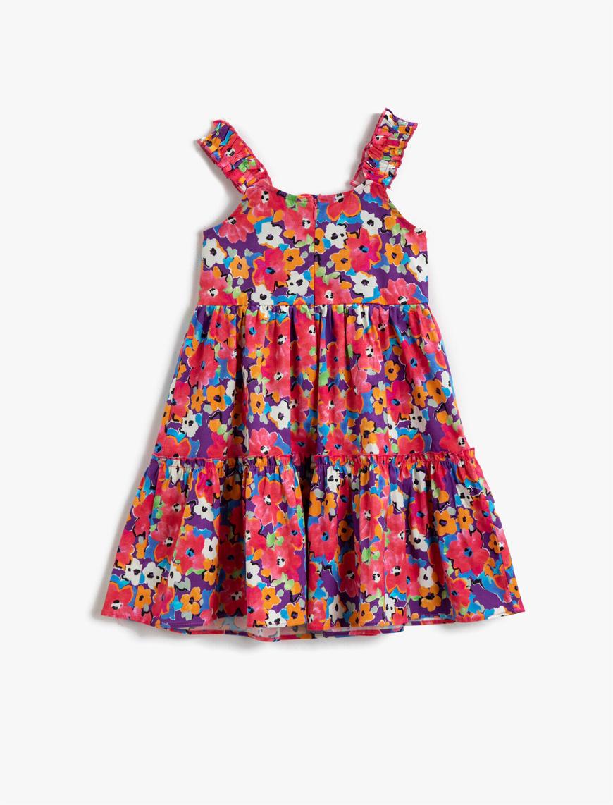  Kız Çocuk Çiçekli Yazlık Elbise