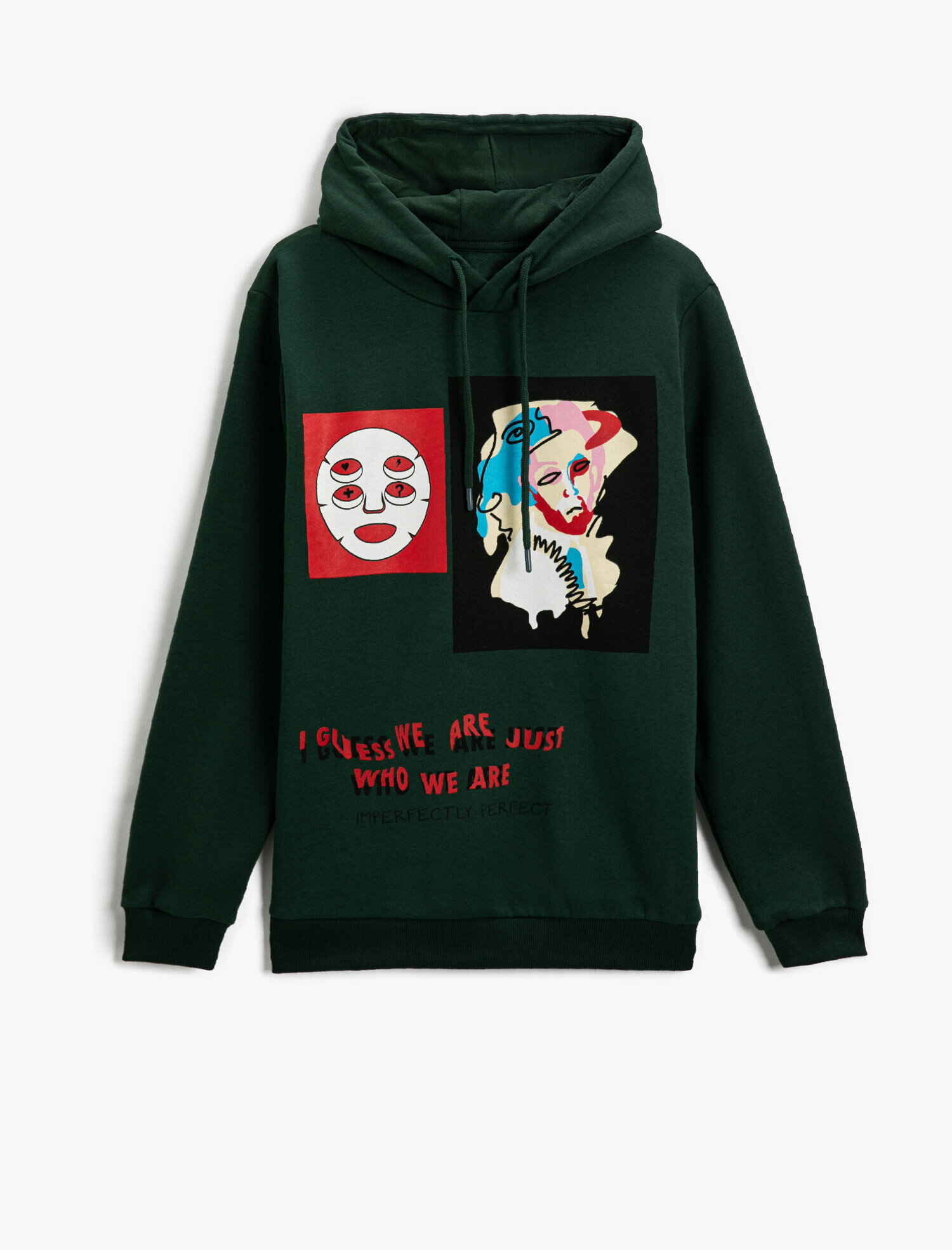   Baskılı Kapüşonlu Sweatshirt