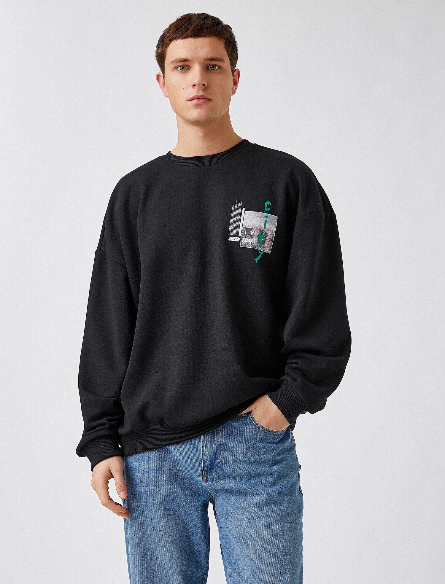   Regular Fit Baskılı Sweatshirt
