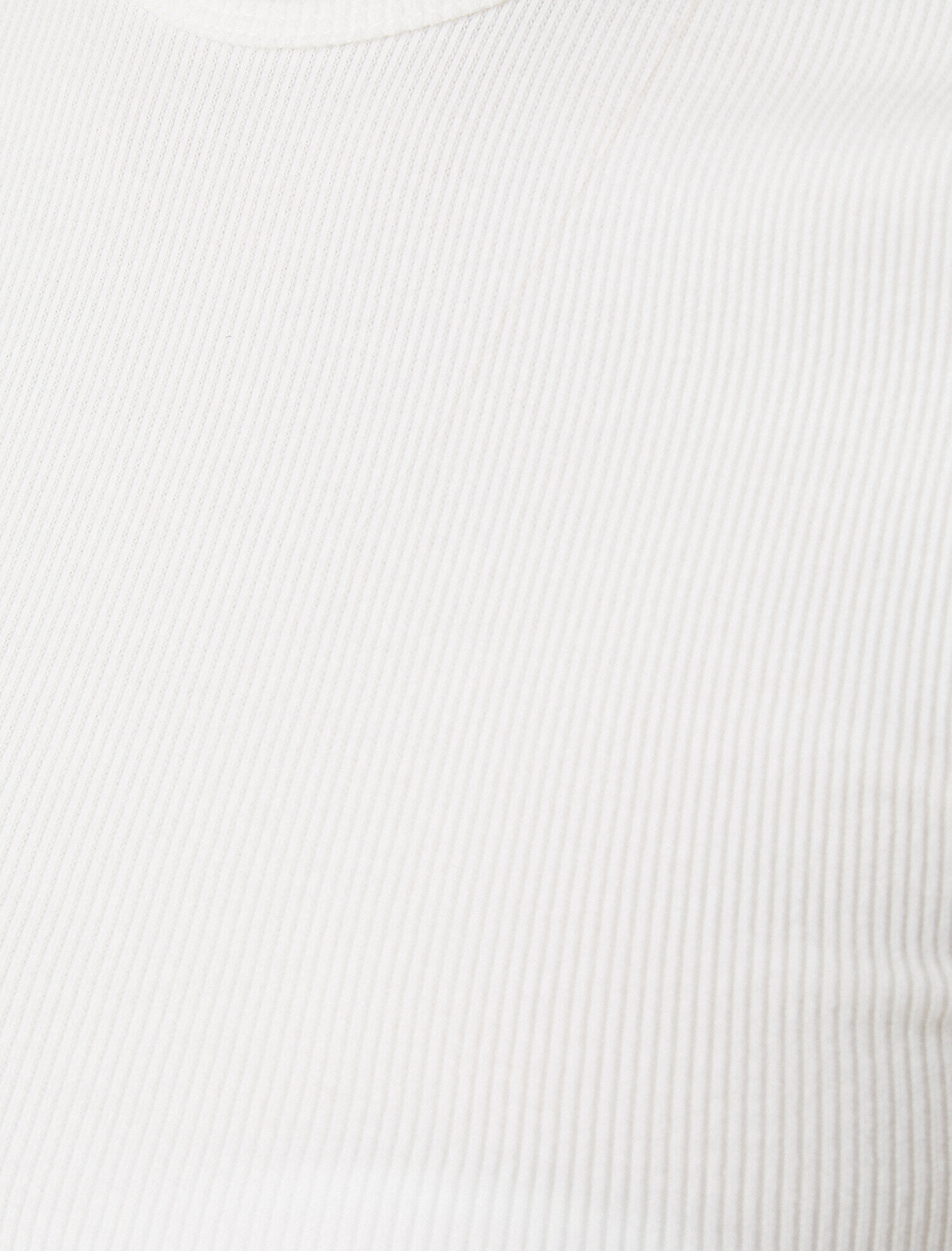   Fitilli Tişört Bisiklet Yaka Pamuklu