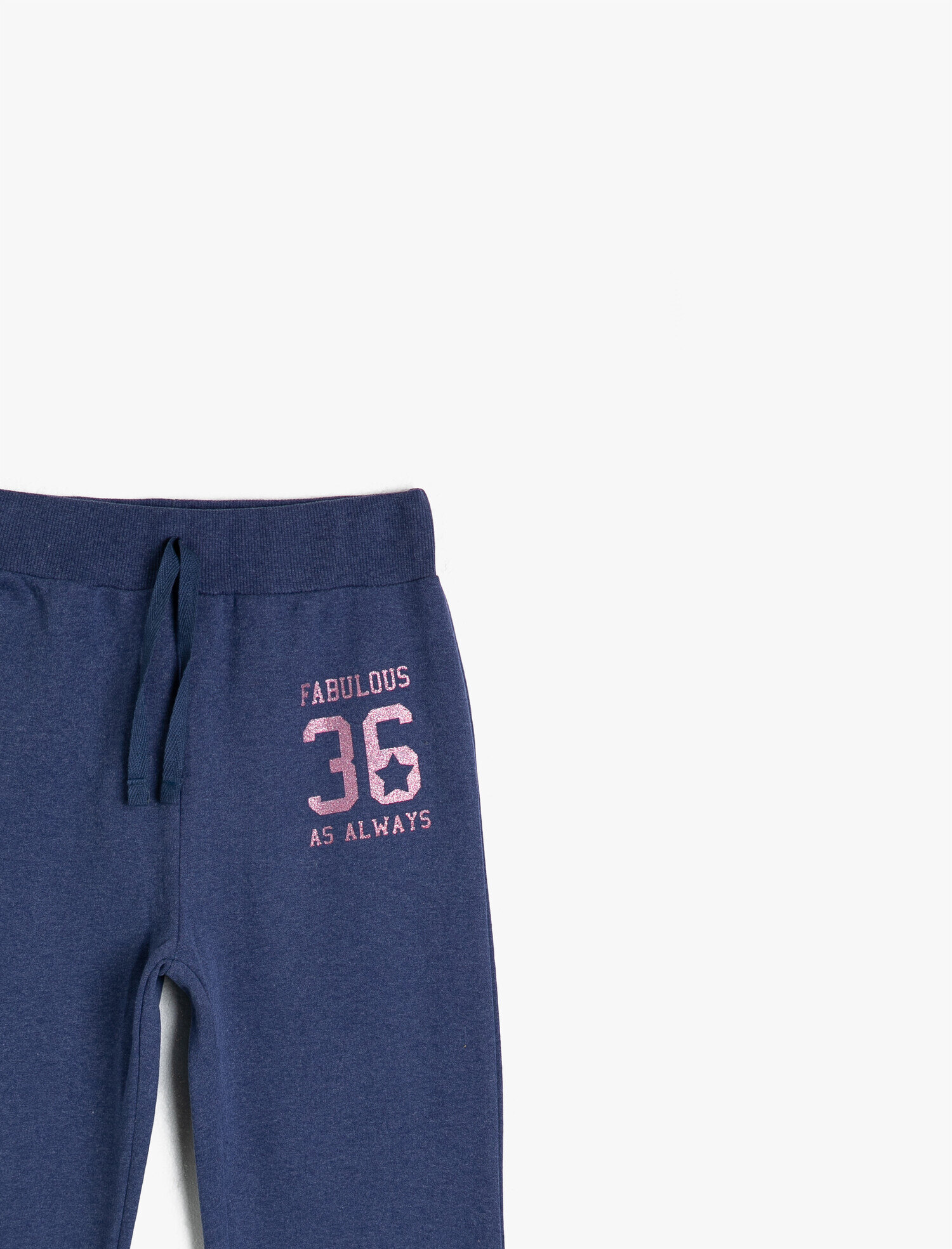  Kız Çocuk Baskılı Eşofman Altı Simli