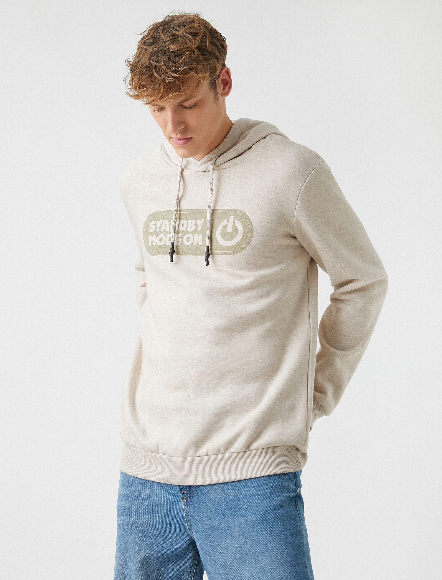   Baskılı Sweatshirt Kapüşonlu