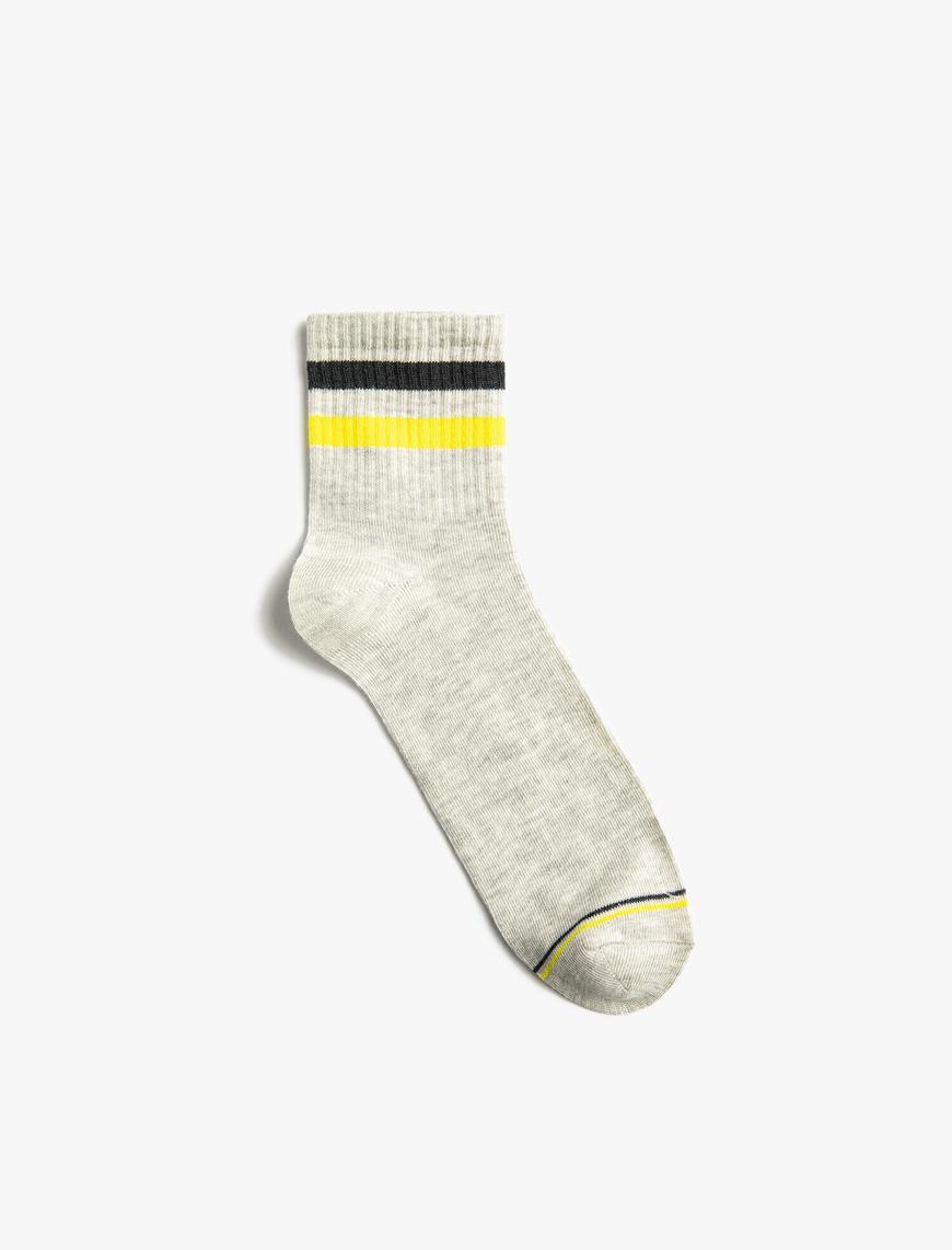  Erkek Şeritli Çorap