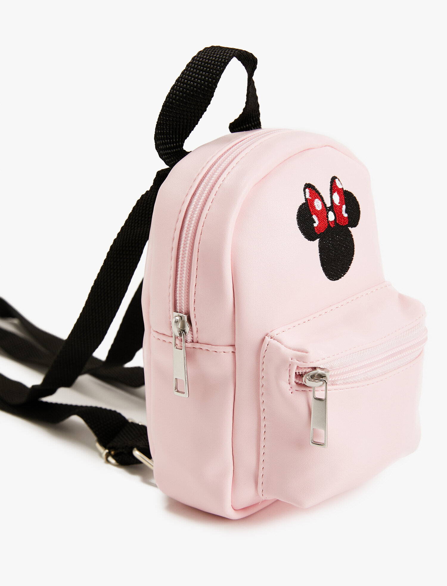  Kız Çocuk Disney Lisanslı Minnie İşlemeli Sırt Çantası