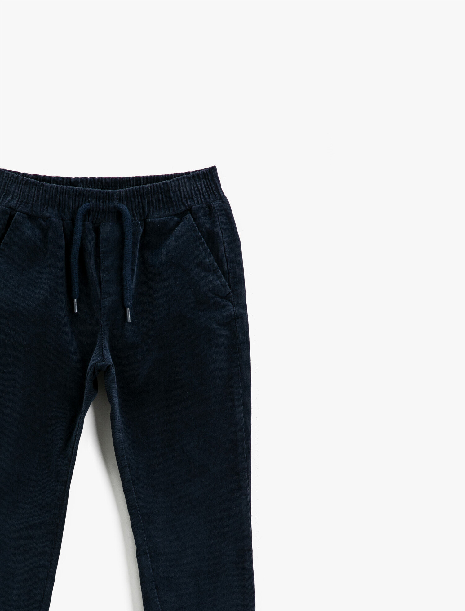  Erkek Çocuk Kadife Pantolon Beli Bağlamalı Cepli Pamuklu