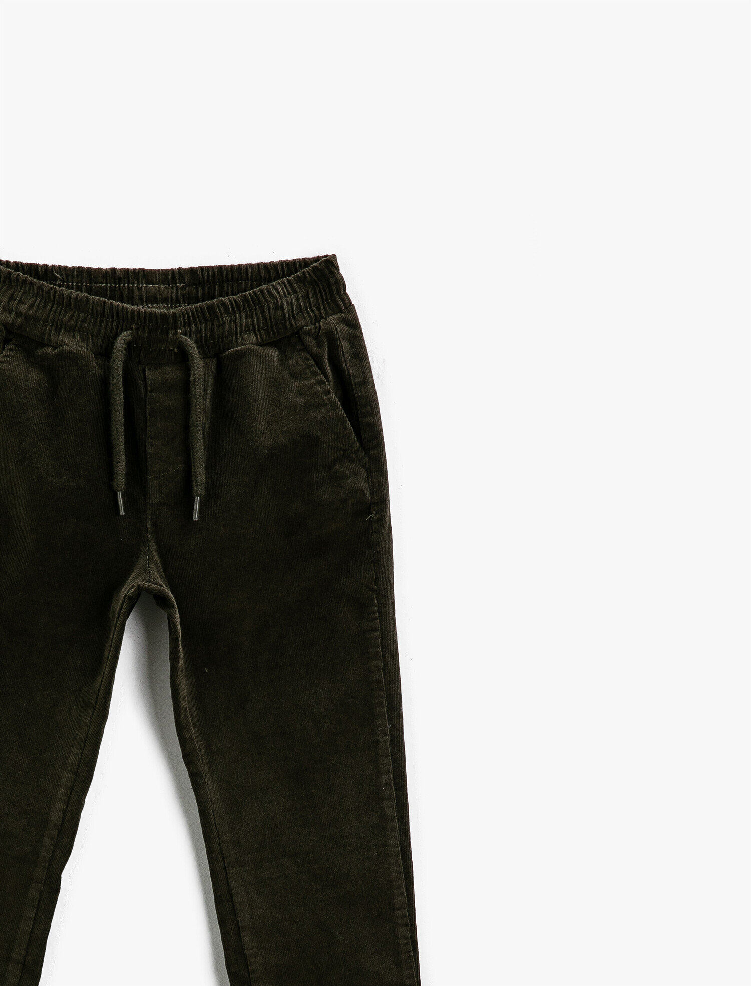  Erkek Çocuk Kadife Pantolon Beli Bağlamalı Cepli Pamuklu