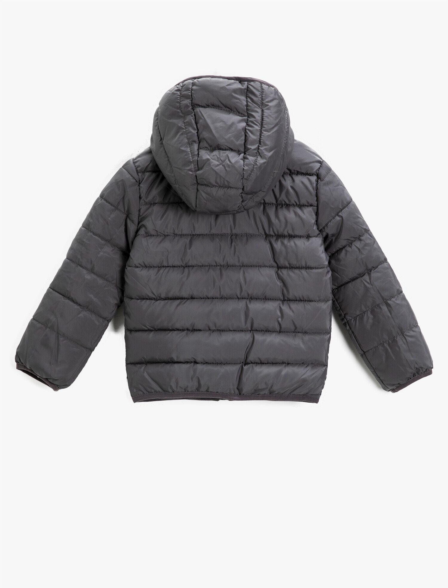 Erkek Çocuk Kapüşonlu Fermuarlı Anorak Şişme Mont