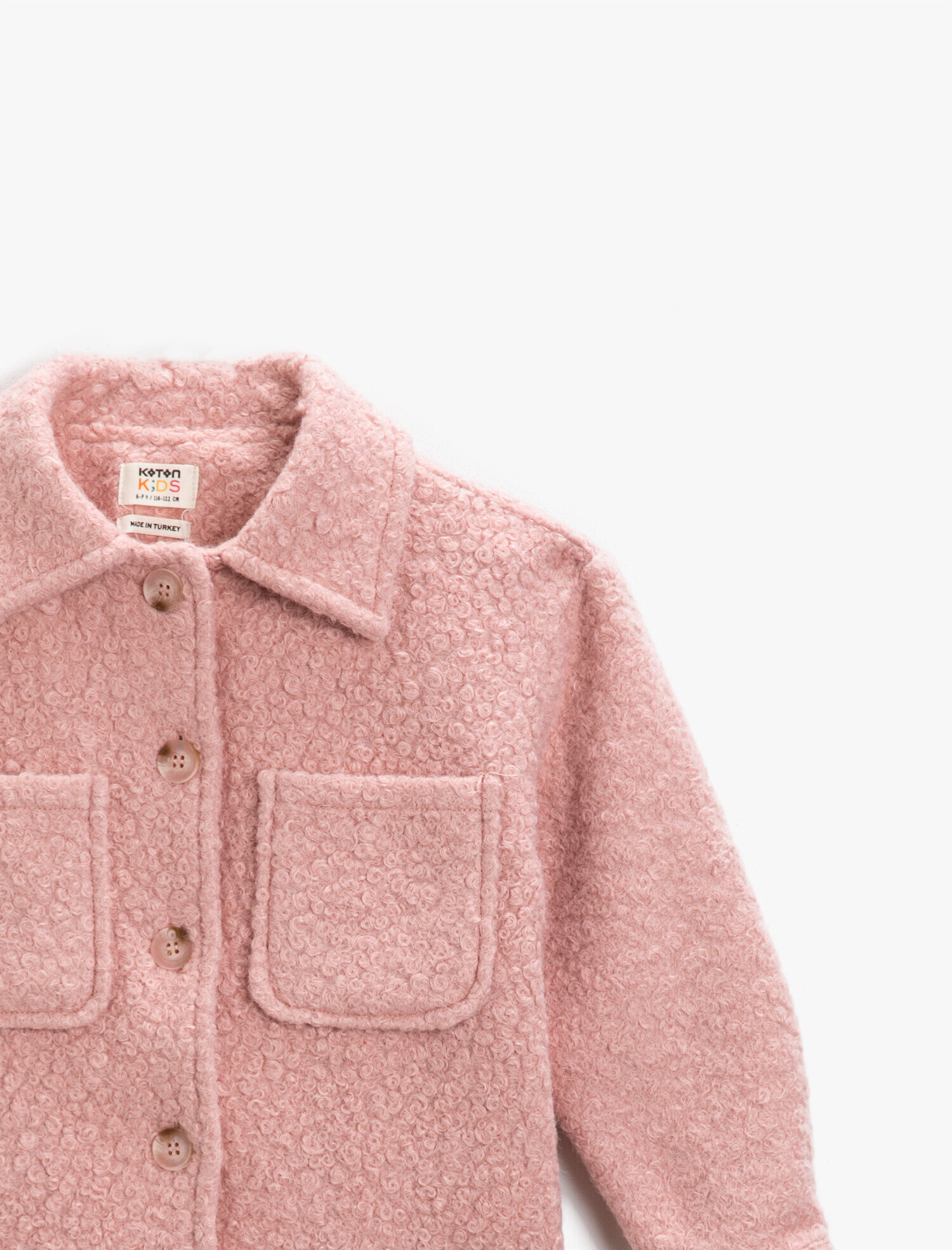  Kız Çocuk Dokulu Gömlek Ceket